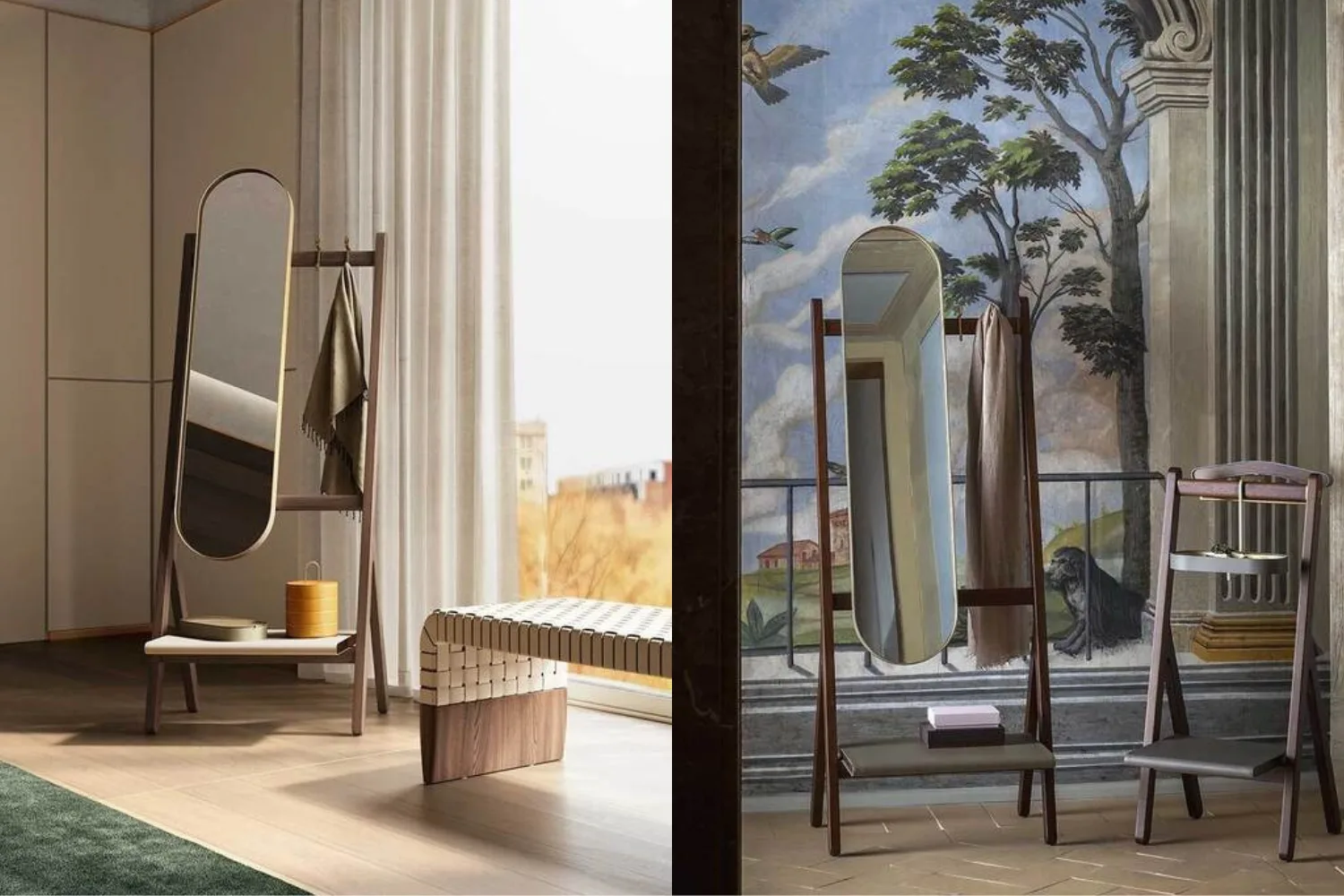 Espelho de Chão Ren com Cabides 2