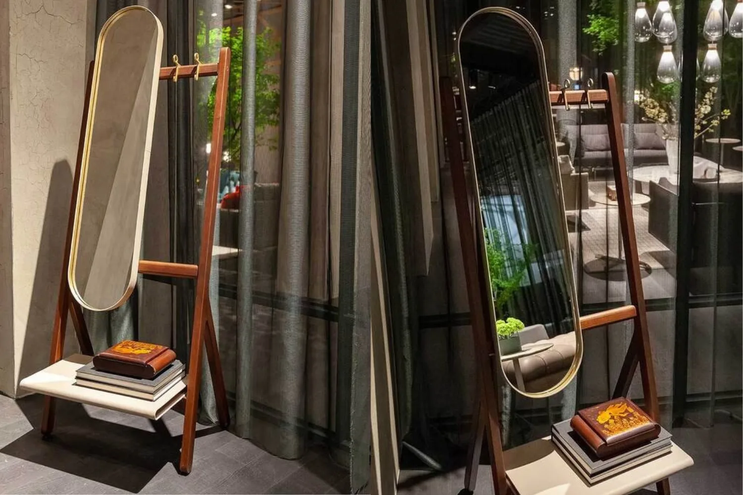 Espelho de Chão Ren com Cabides 3