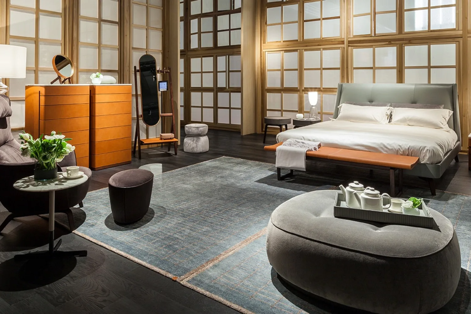 Espelho de Chão Ren com Cabides 5