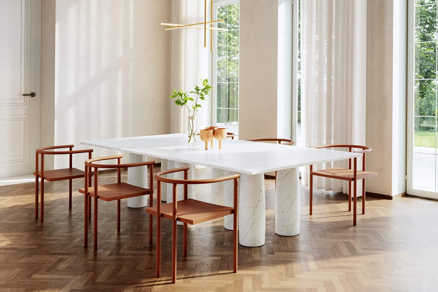 Mesa de Jantar IL Colonnato Minera Stone