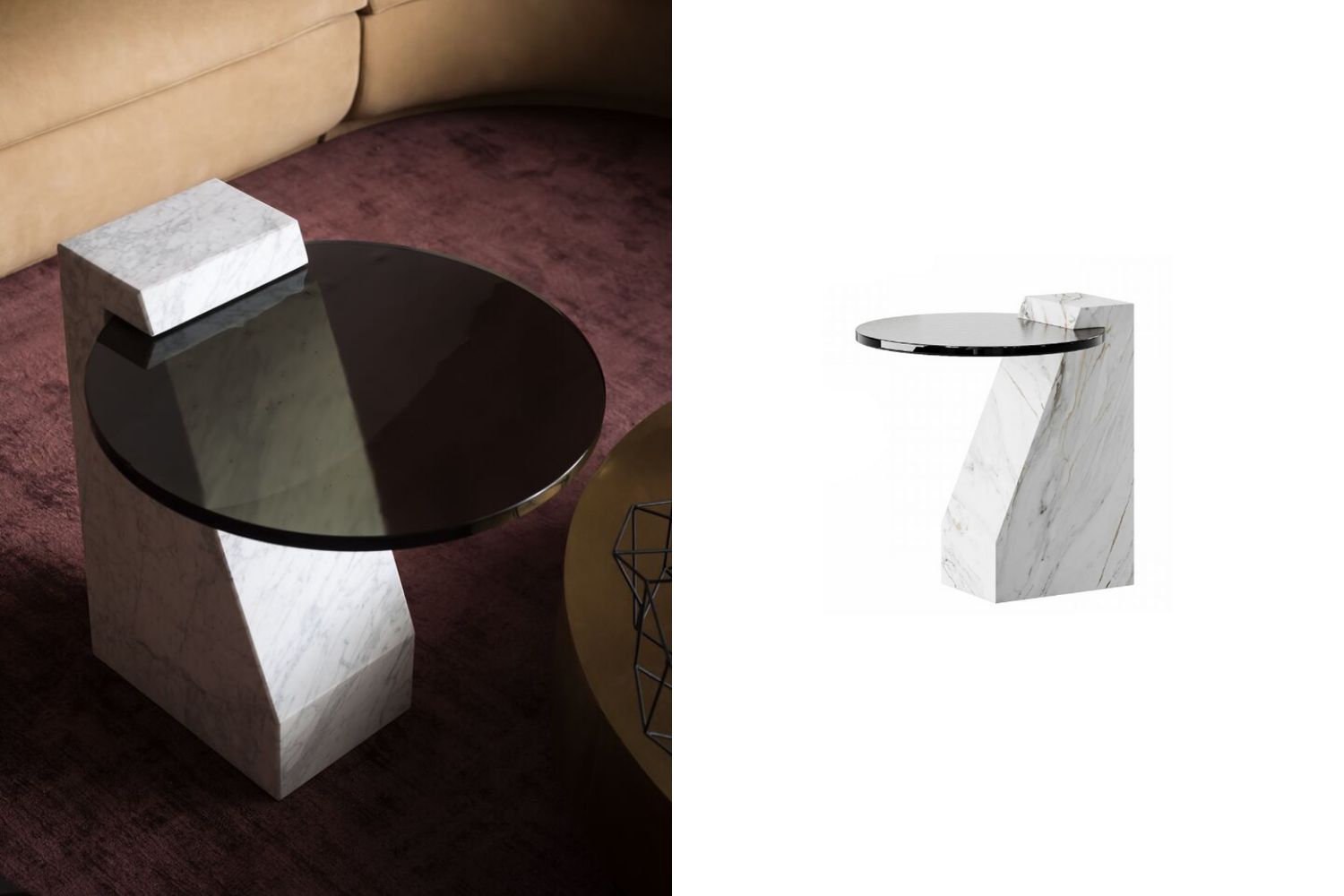 Mesa Lateral Verre Particulier''