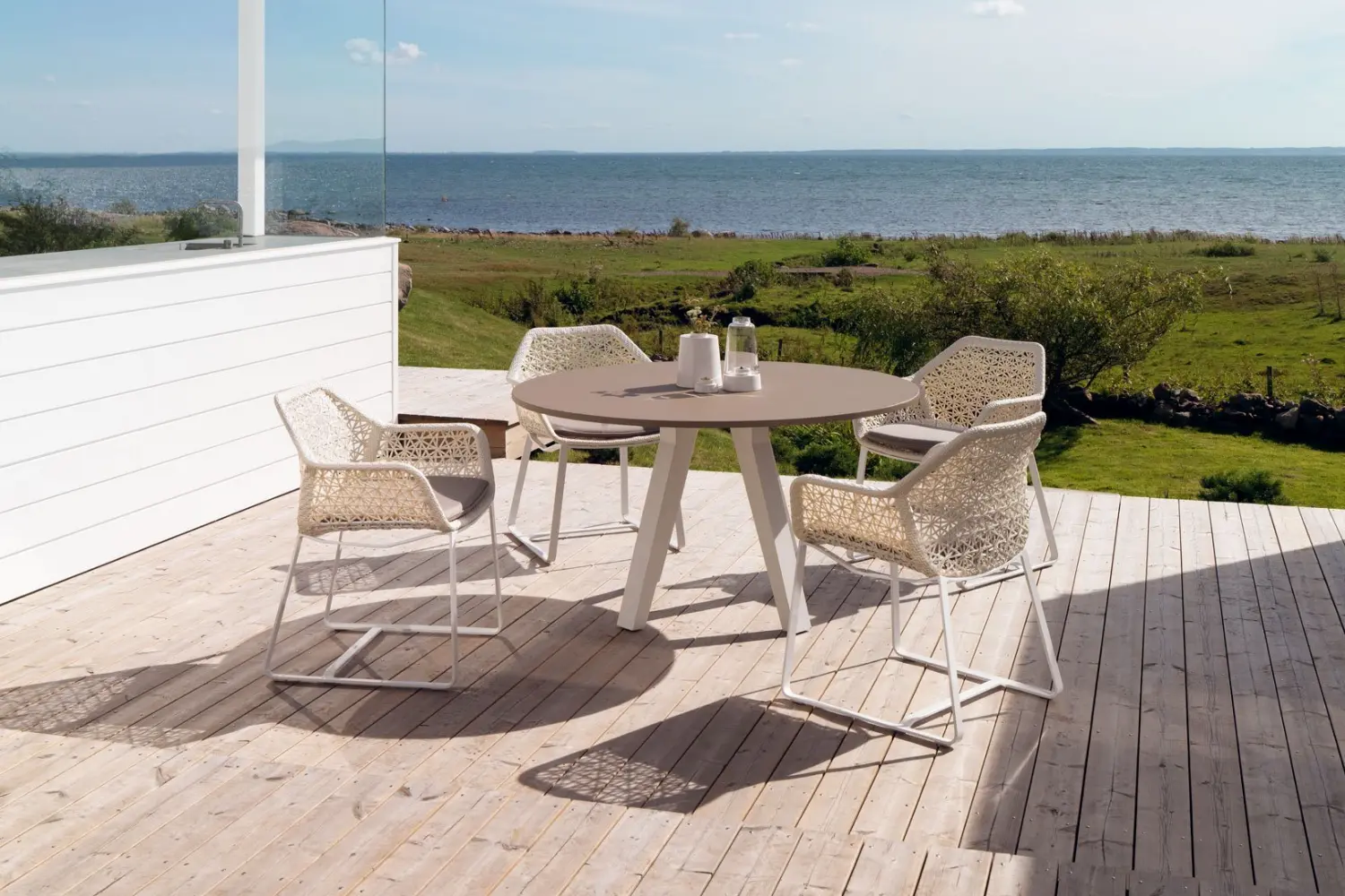 Mesa de Jantar Maia Aluminium e Teak'