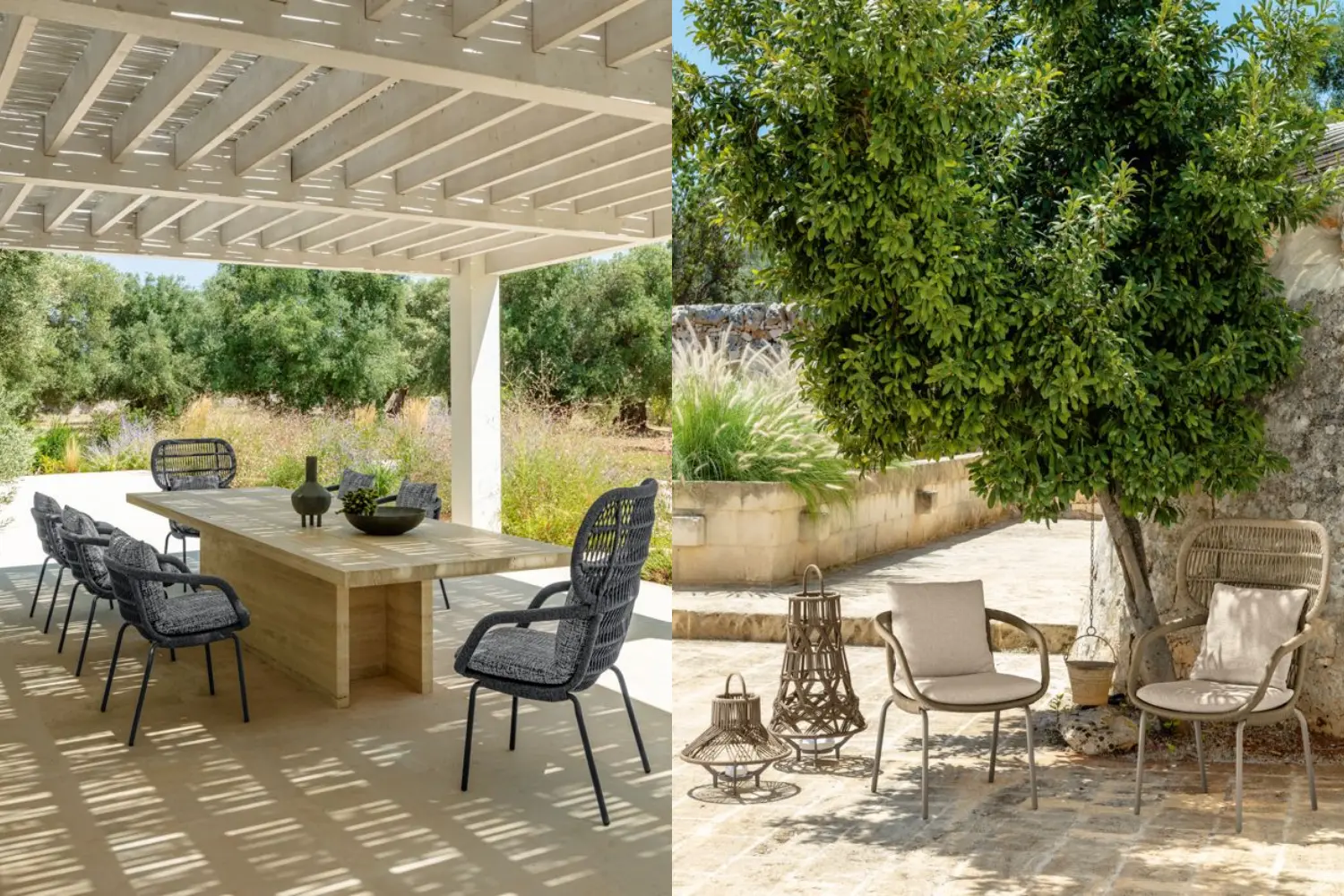 Cadeira Panama com encosto alto''