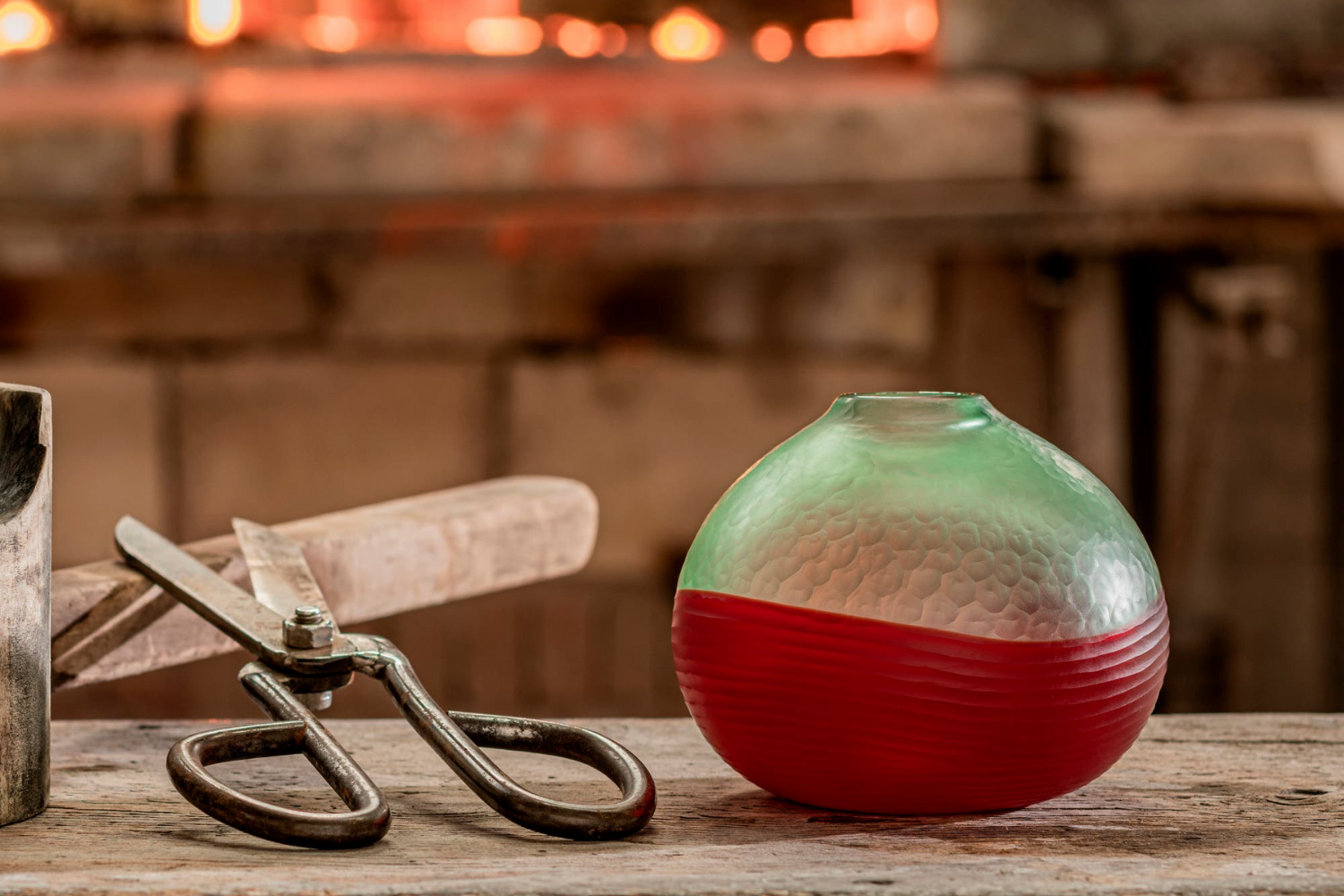 Vaso Battuto Bicolore'