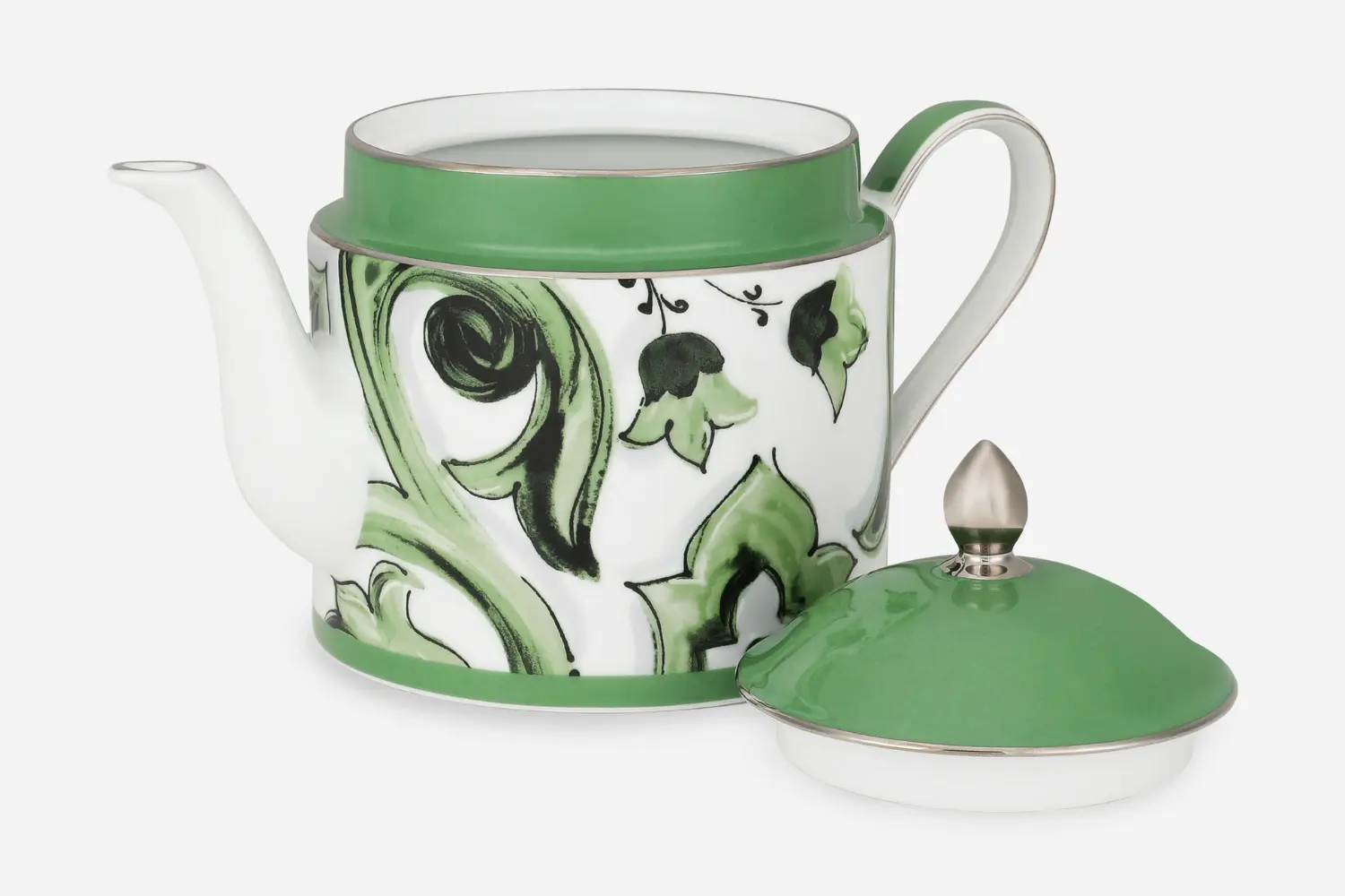 Bule de Porcelana Verde Maiolica1