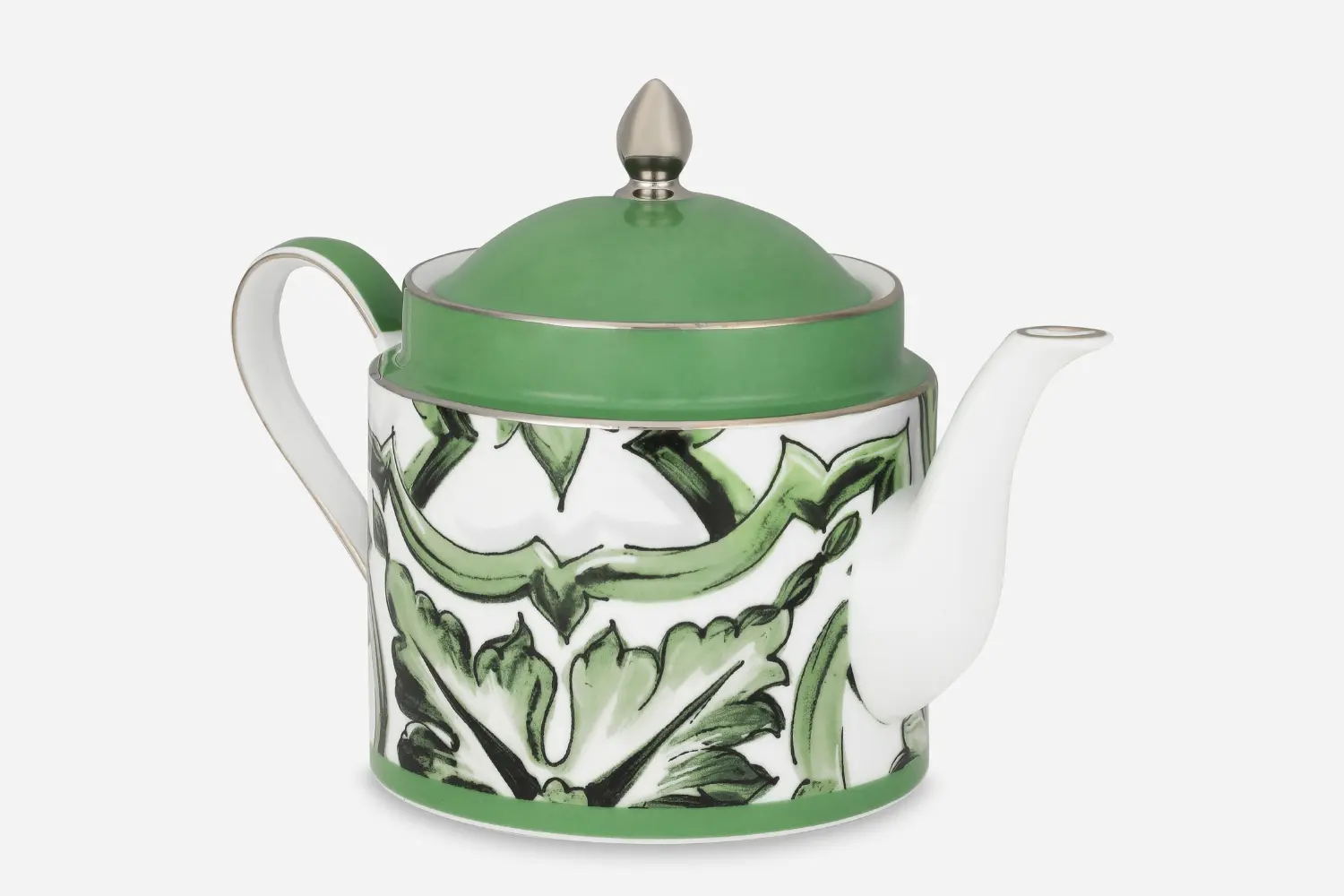 Bule de Porcelana Verde Maiolica2