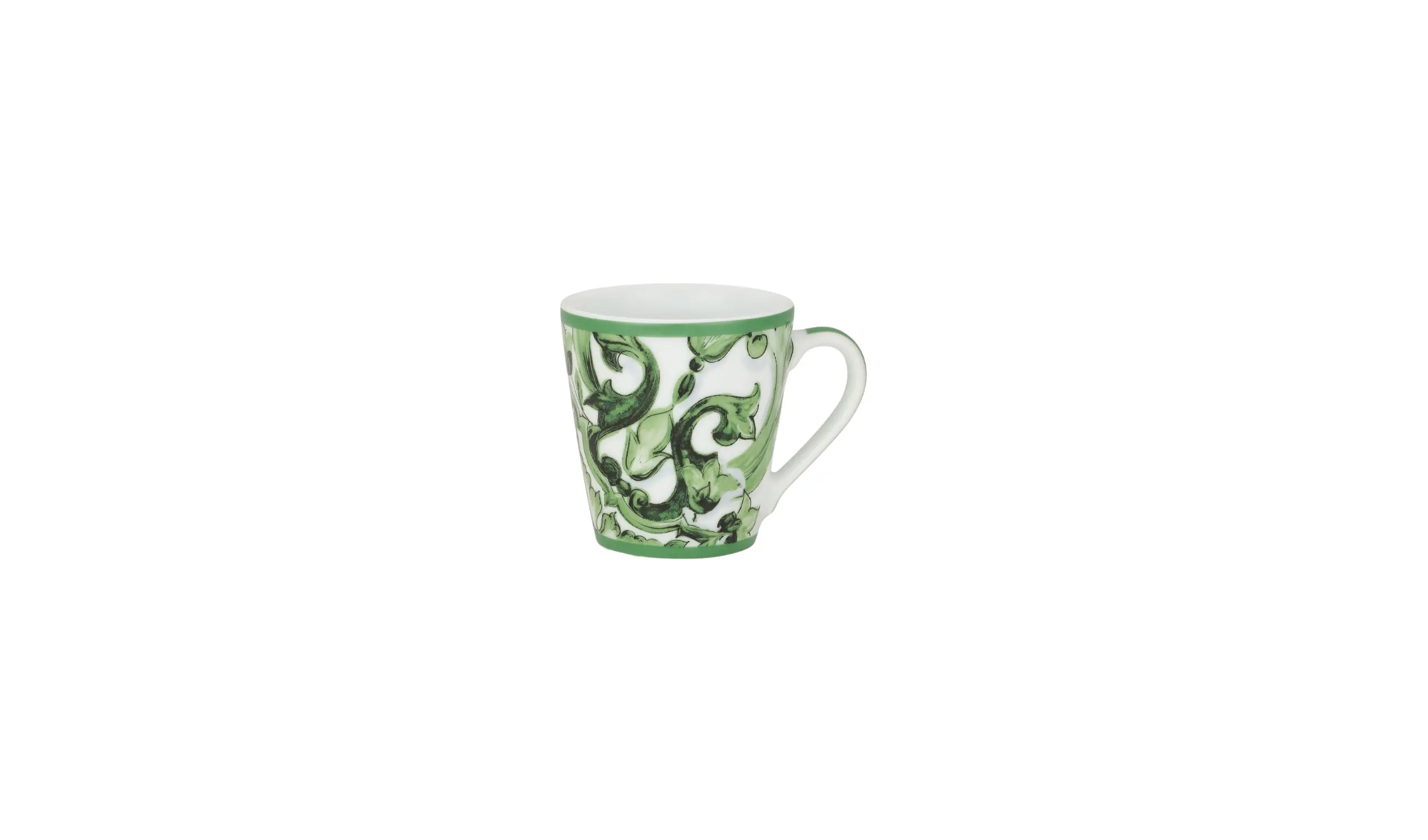 Caneca de Porcelana Verde Maiolica