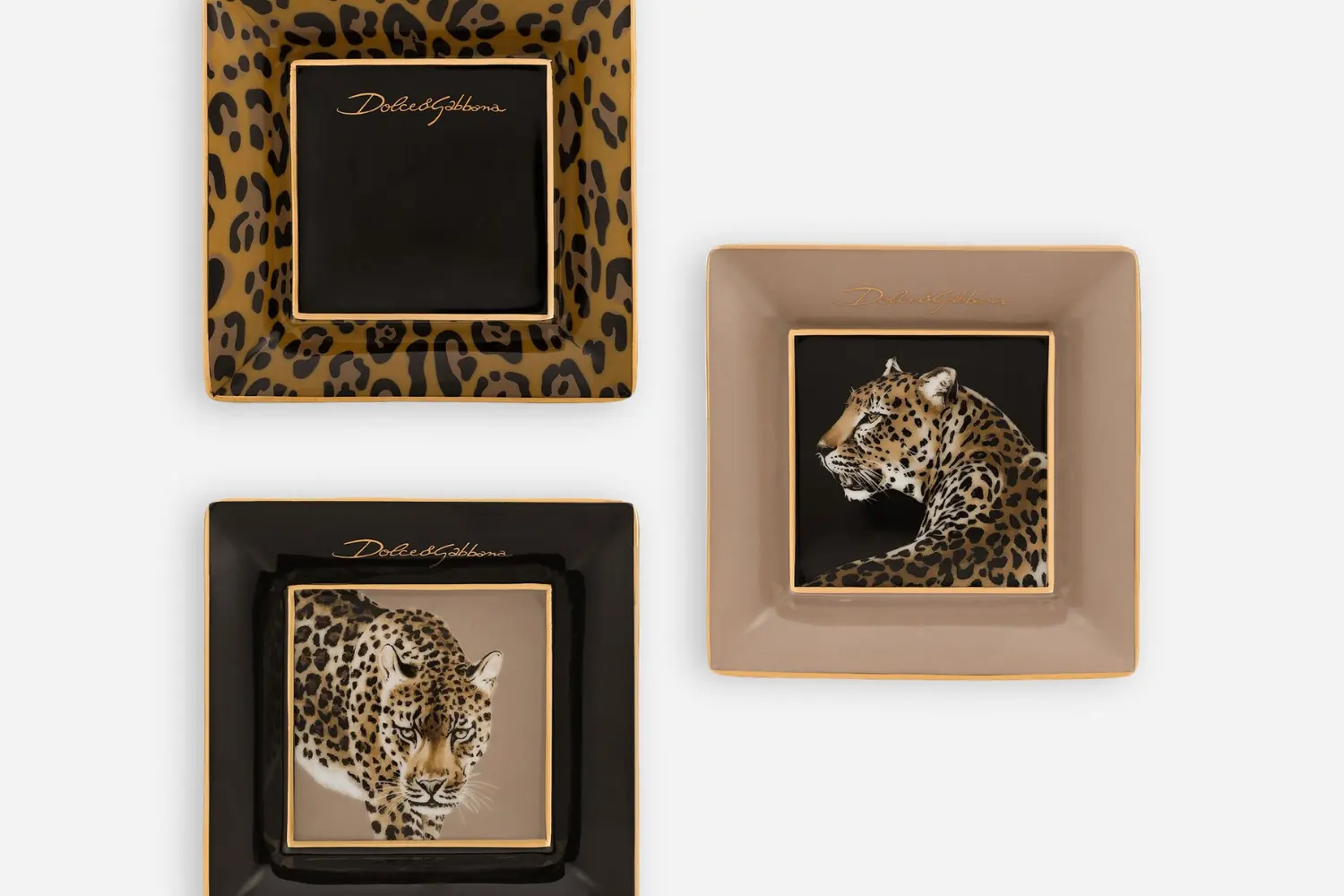 Conjunto de Bandejas de Porcelana Leopardo5