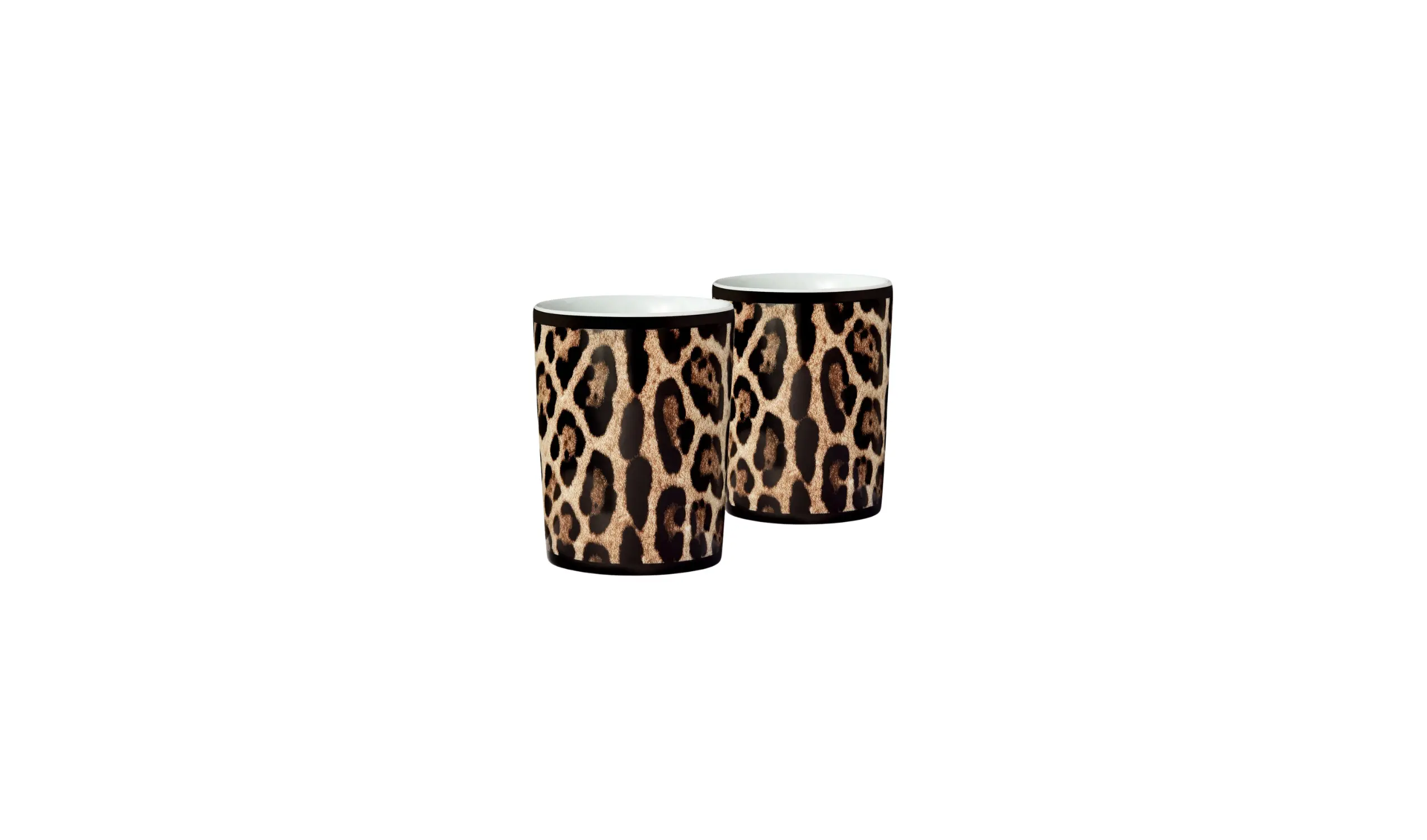 Conjunto de Copos de Porcelana Leopardo