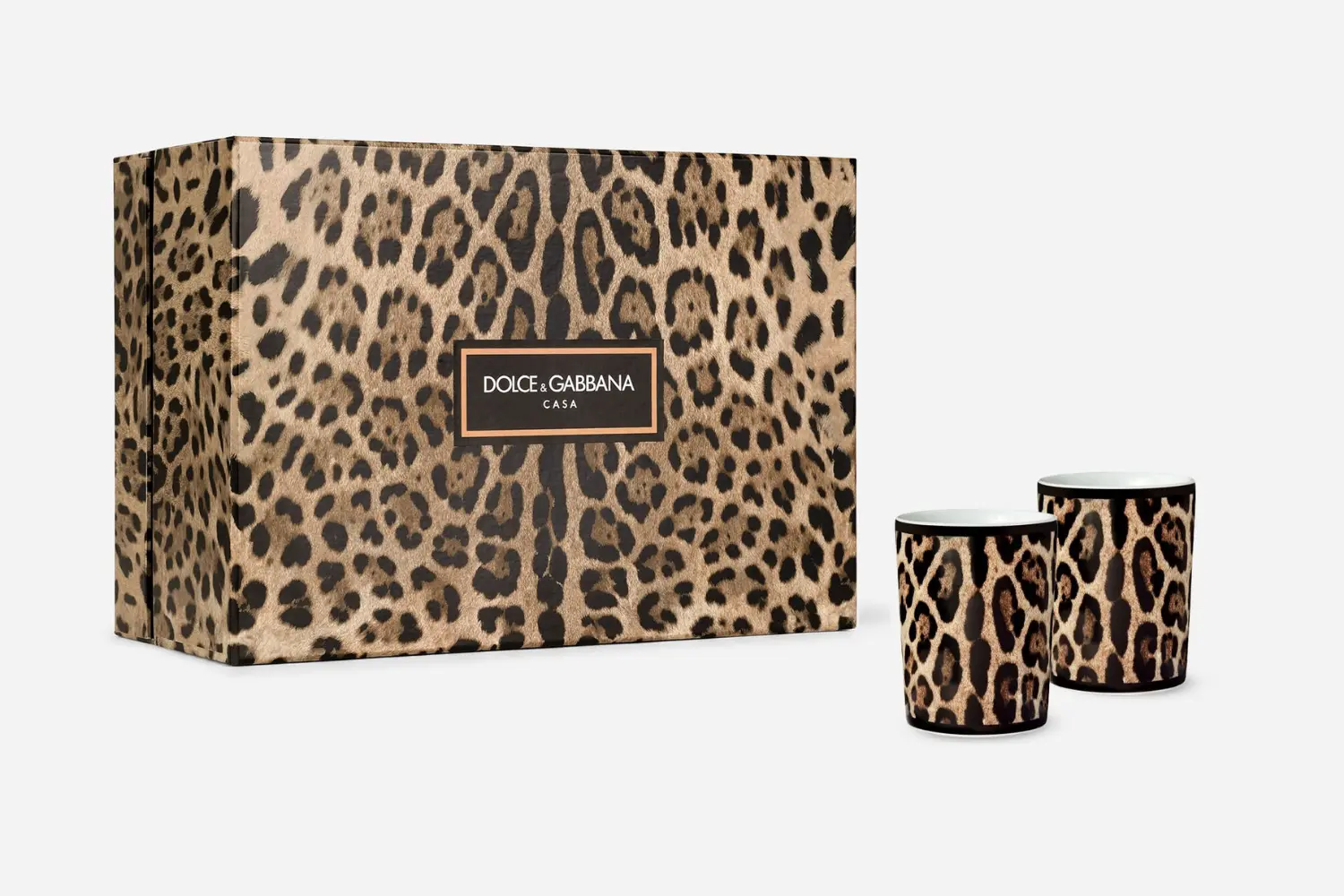 Conjunto de Copos de Porcelana Leopardo2