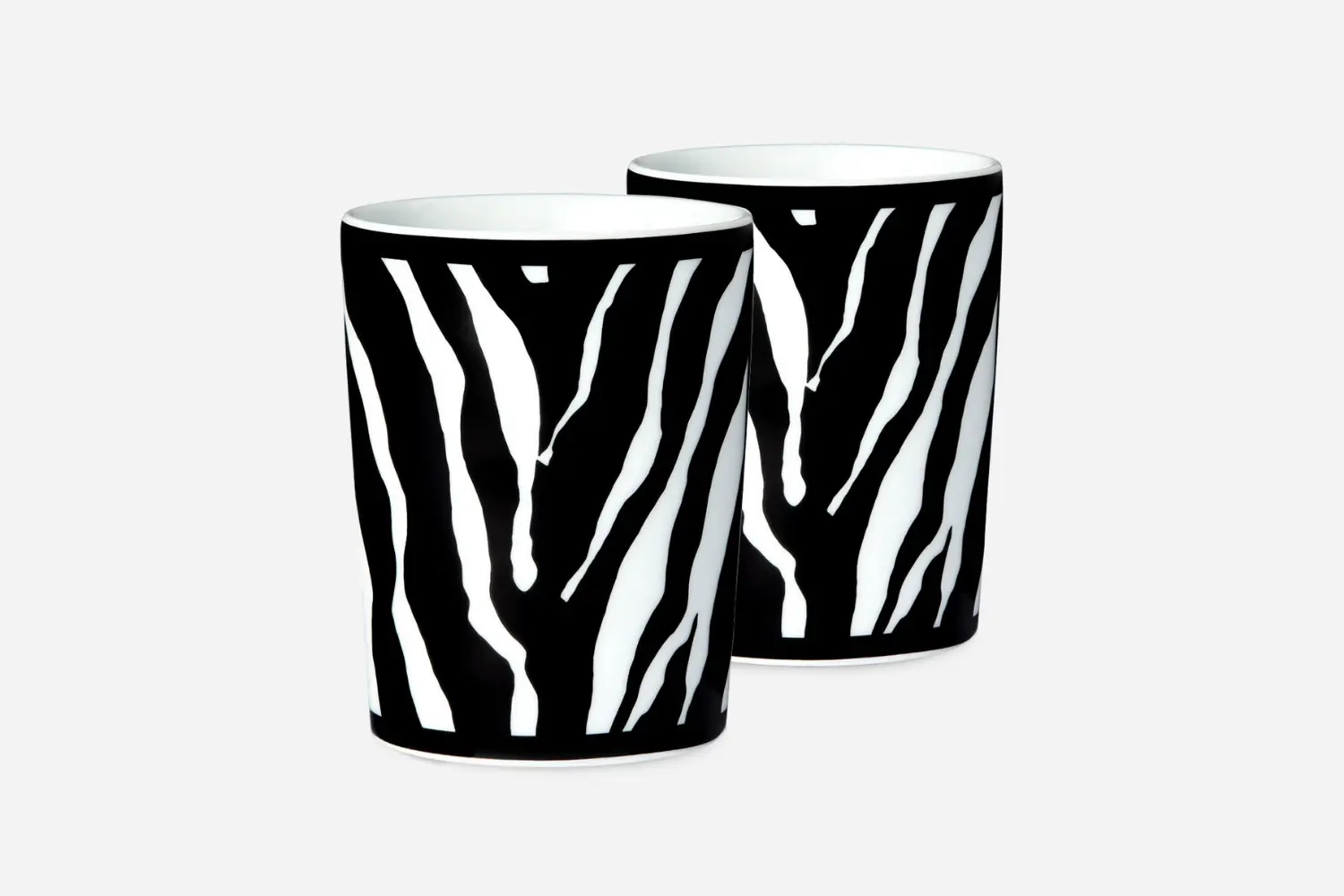 Conjunto de Copos de Porcelana Zebra2
