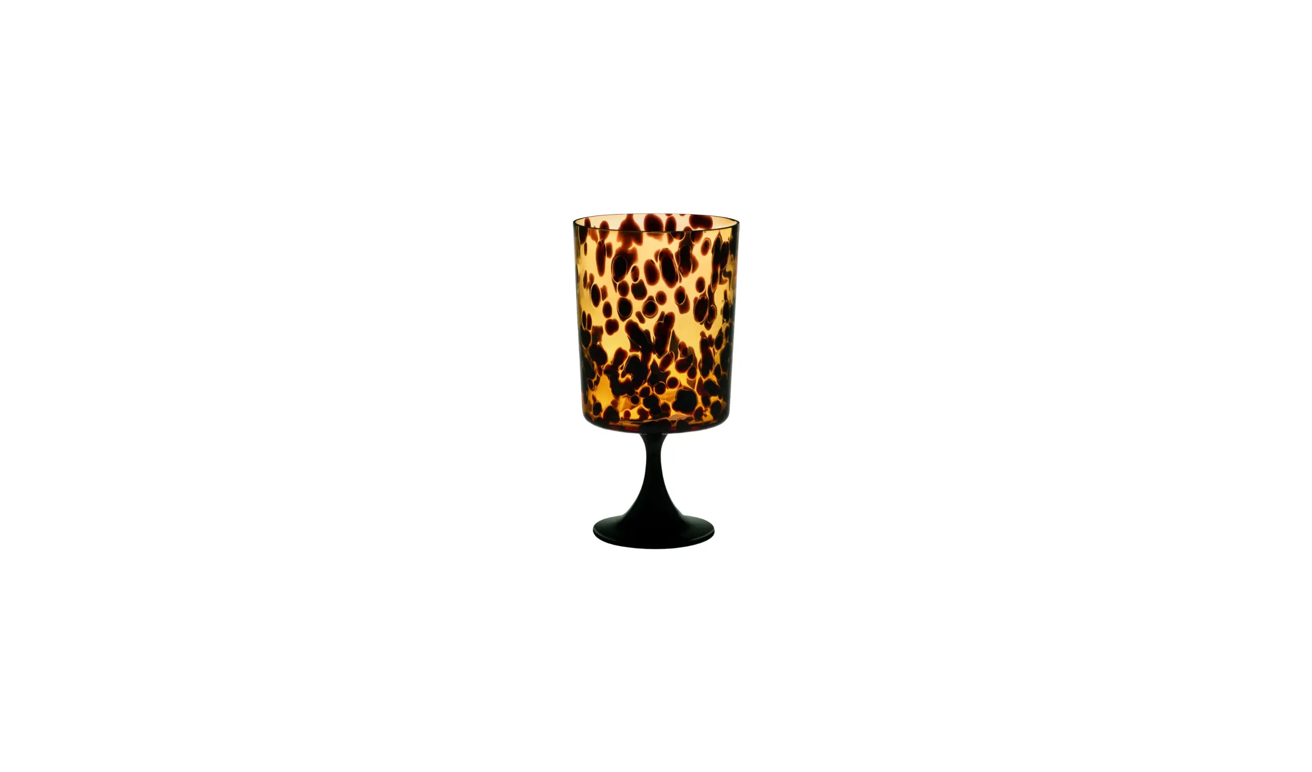 Conjunto de Copos de Vidro Murano Leopardo