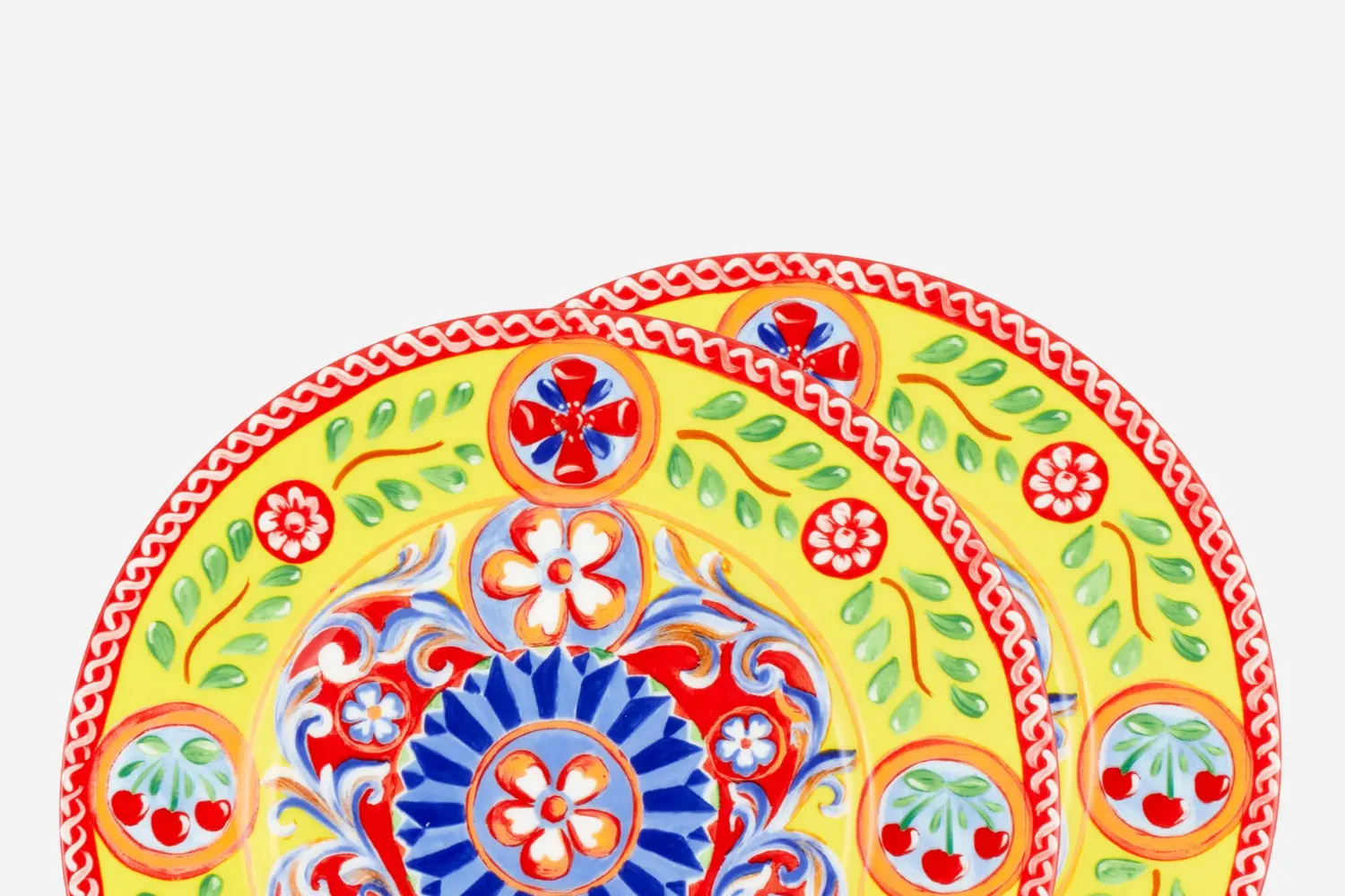 Conjunto de Pratos de Porcelana Carretto Sicilano11