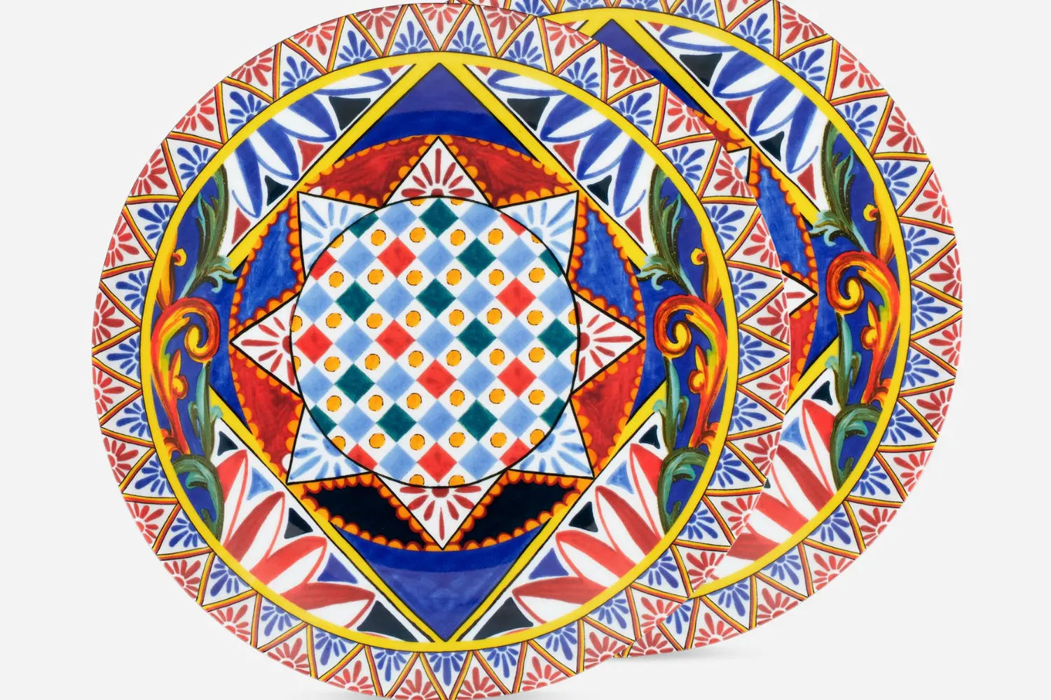 Conjunto de Pratos de Porcelana Carretto Sicilano12