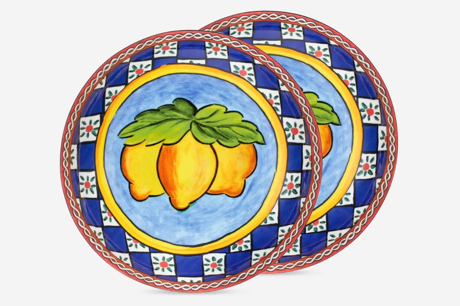 Conjunto de Pratos de Porcelana Carretto Sicilano2