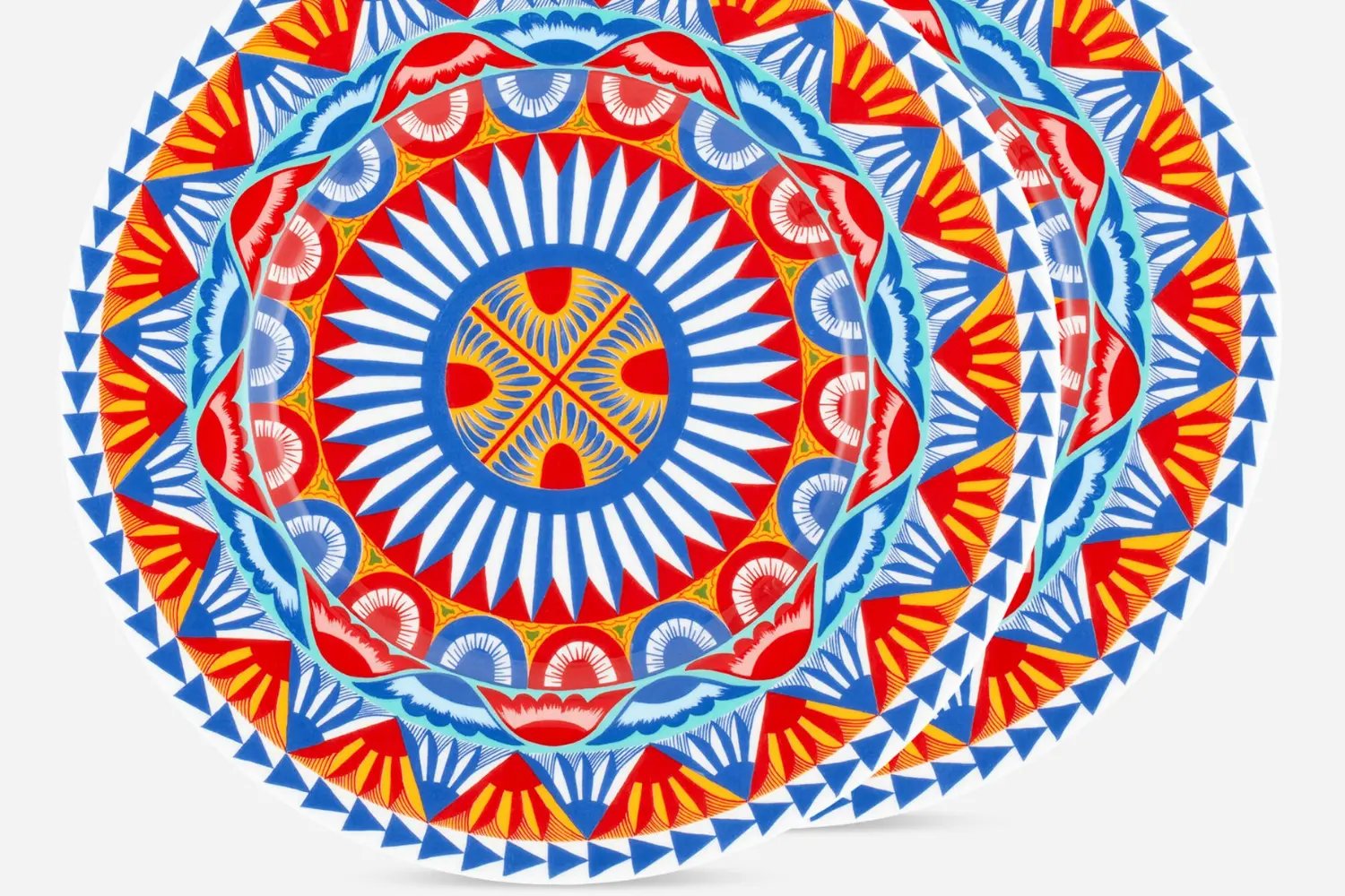 Conjunto de Pratos de Porcelana Carretto Sicilano3