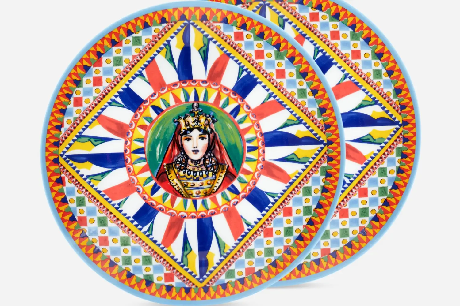 Conjunto de Pratos de Porcelana Carretto Sicilano5