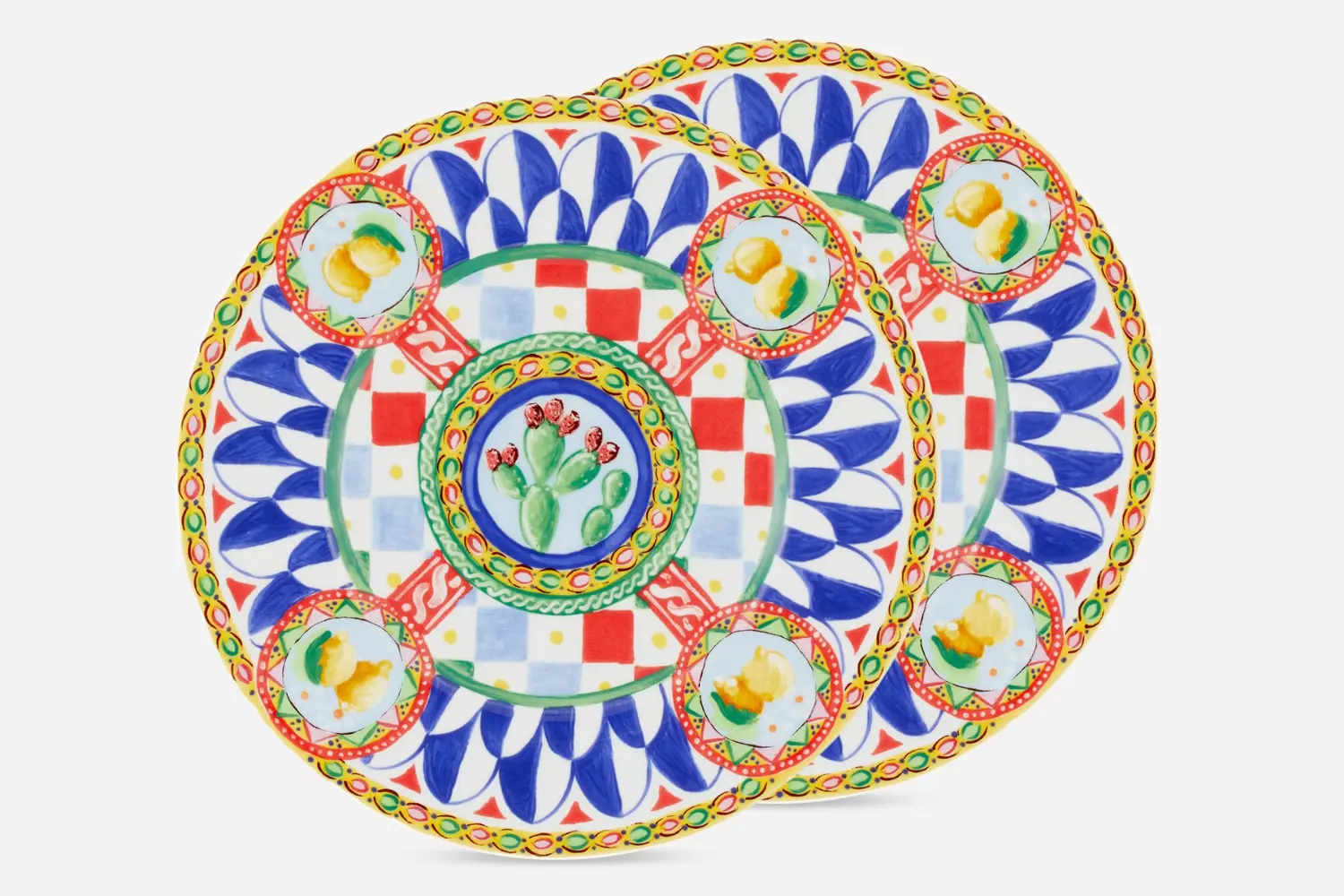 Conjunto de Pratos de Porcelana Carretto Sicilano6