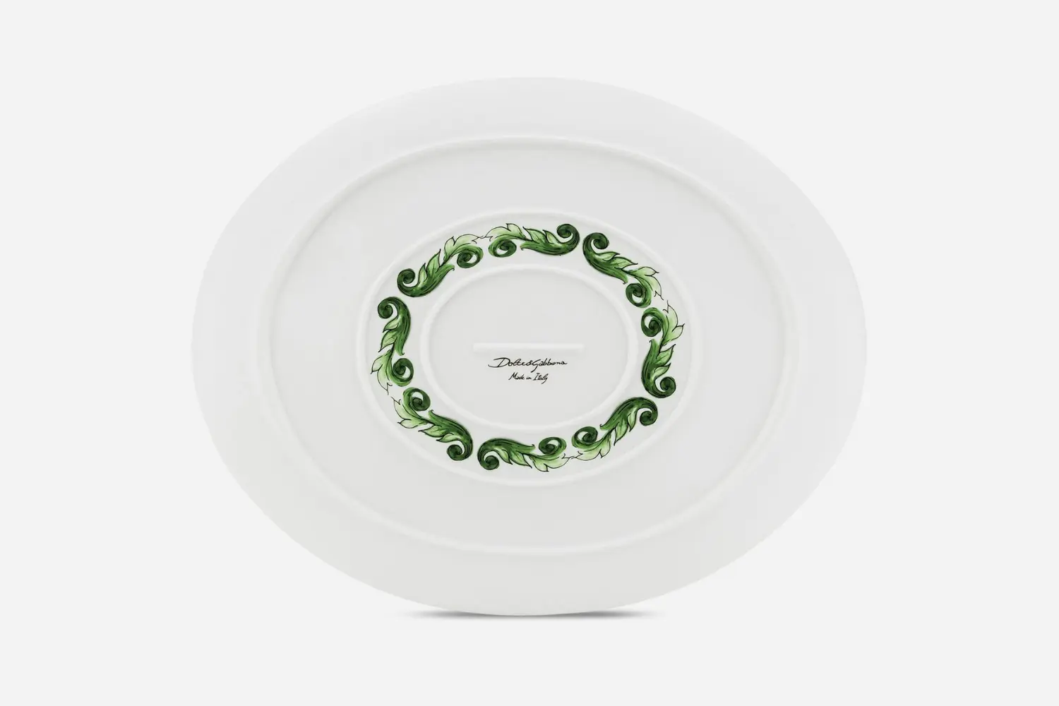 Conjunto de Pratos de Porcelana Verde Maiolica3