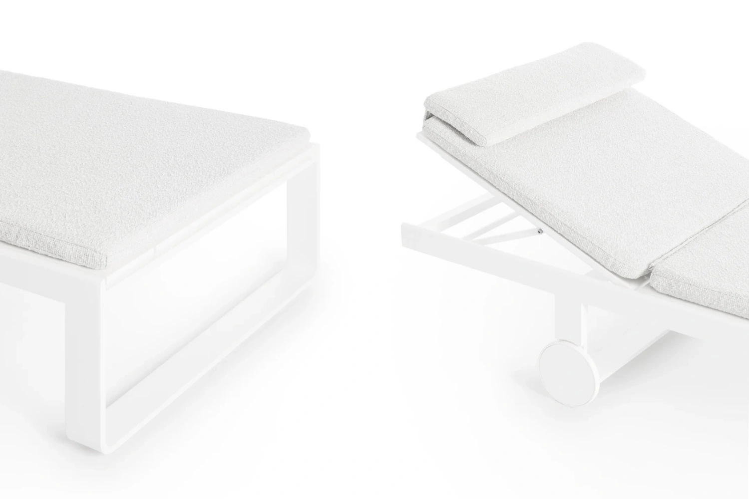 Flat High chaise lounge 03