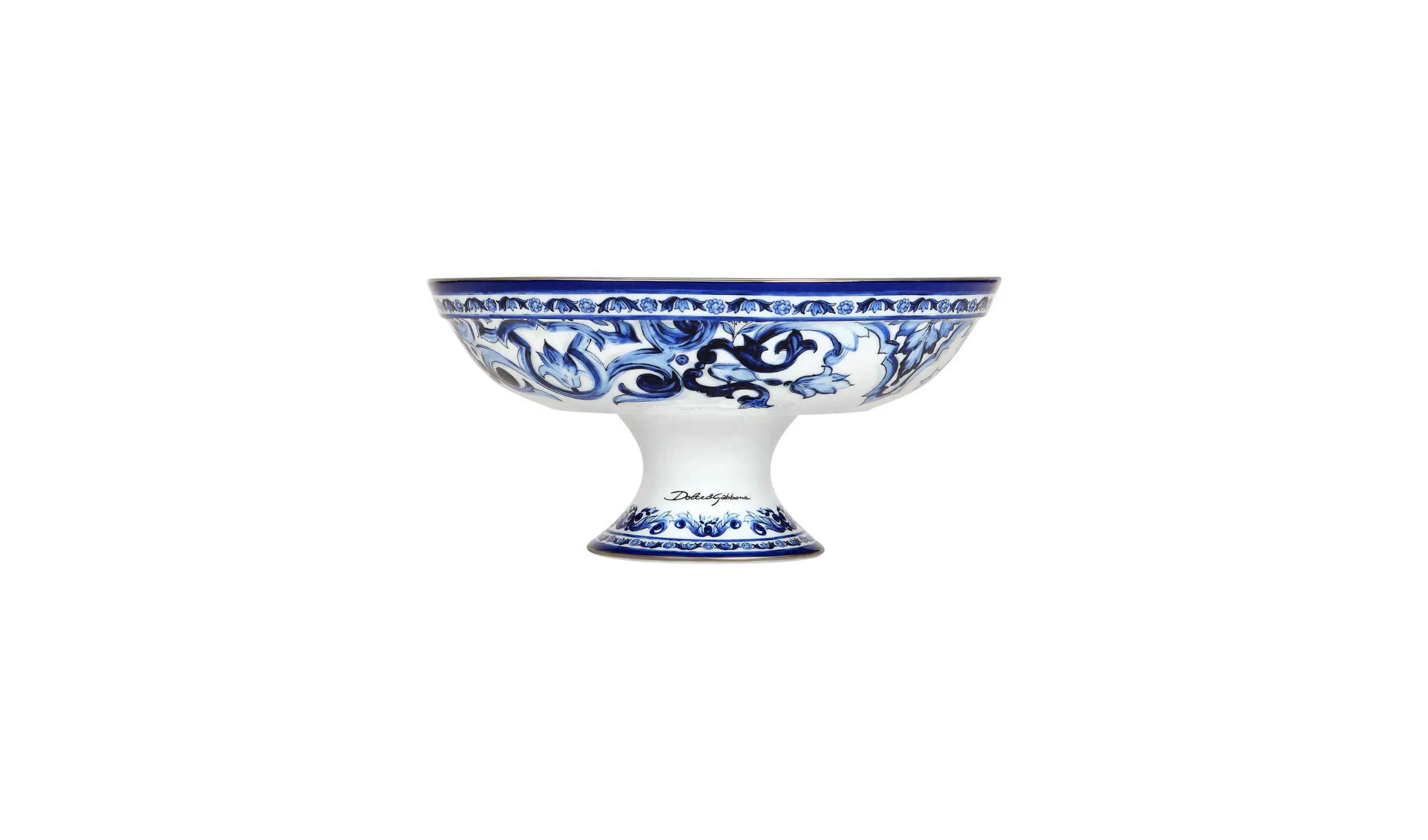 Fruteira de Porcelana Blu Meditarraneo