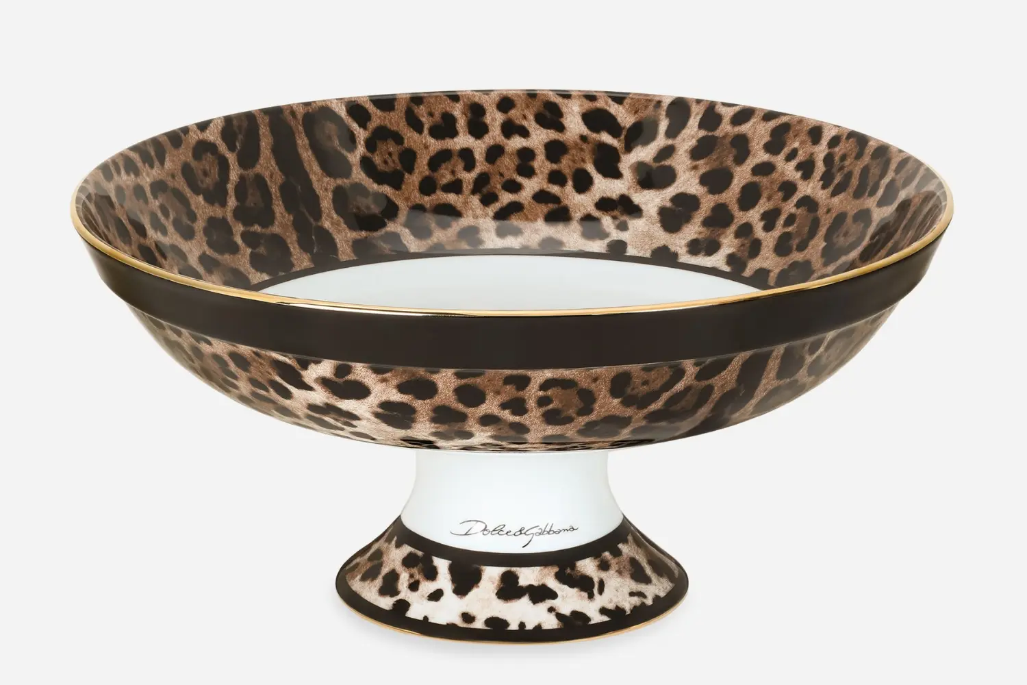 Fruteira de Porcelana Leopardo1
