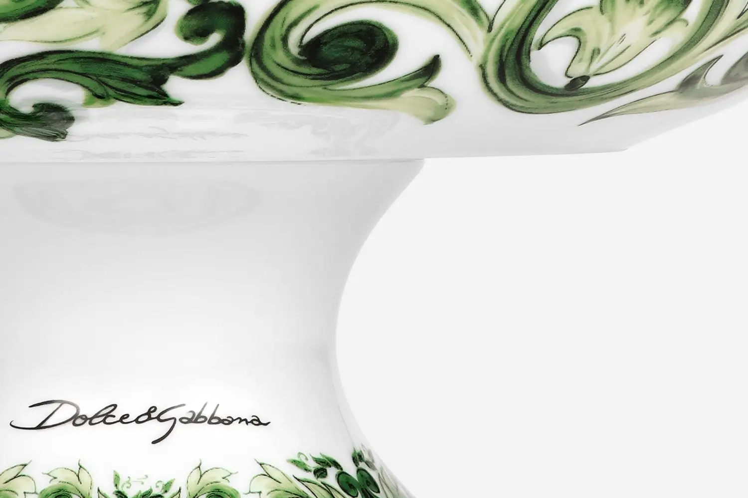 Fruteira de Porcelana Verde Maiolica2