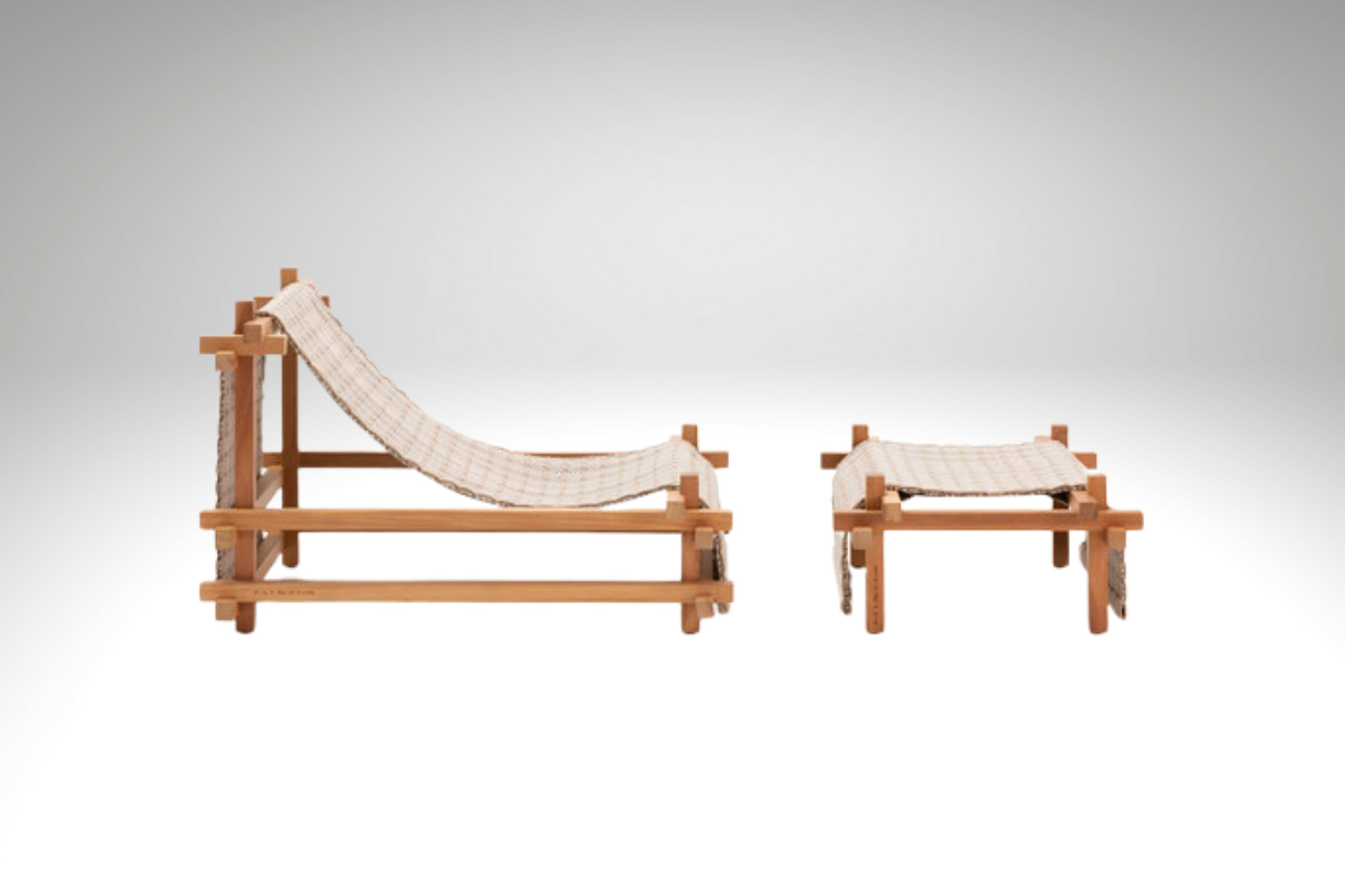 Hos Deckchair & stool set 03