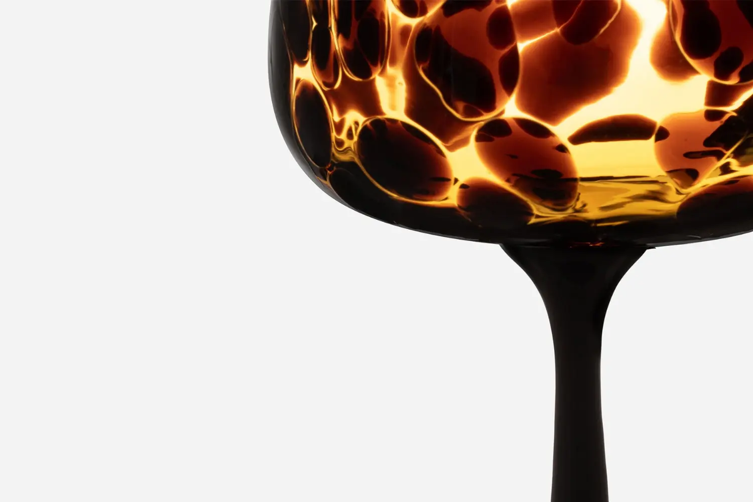 Taça de Coquetel de Vidro Murano Leopardo2