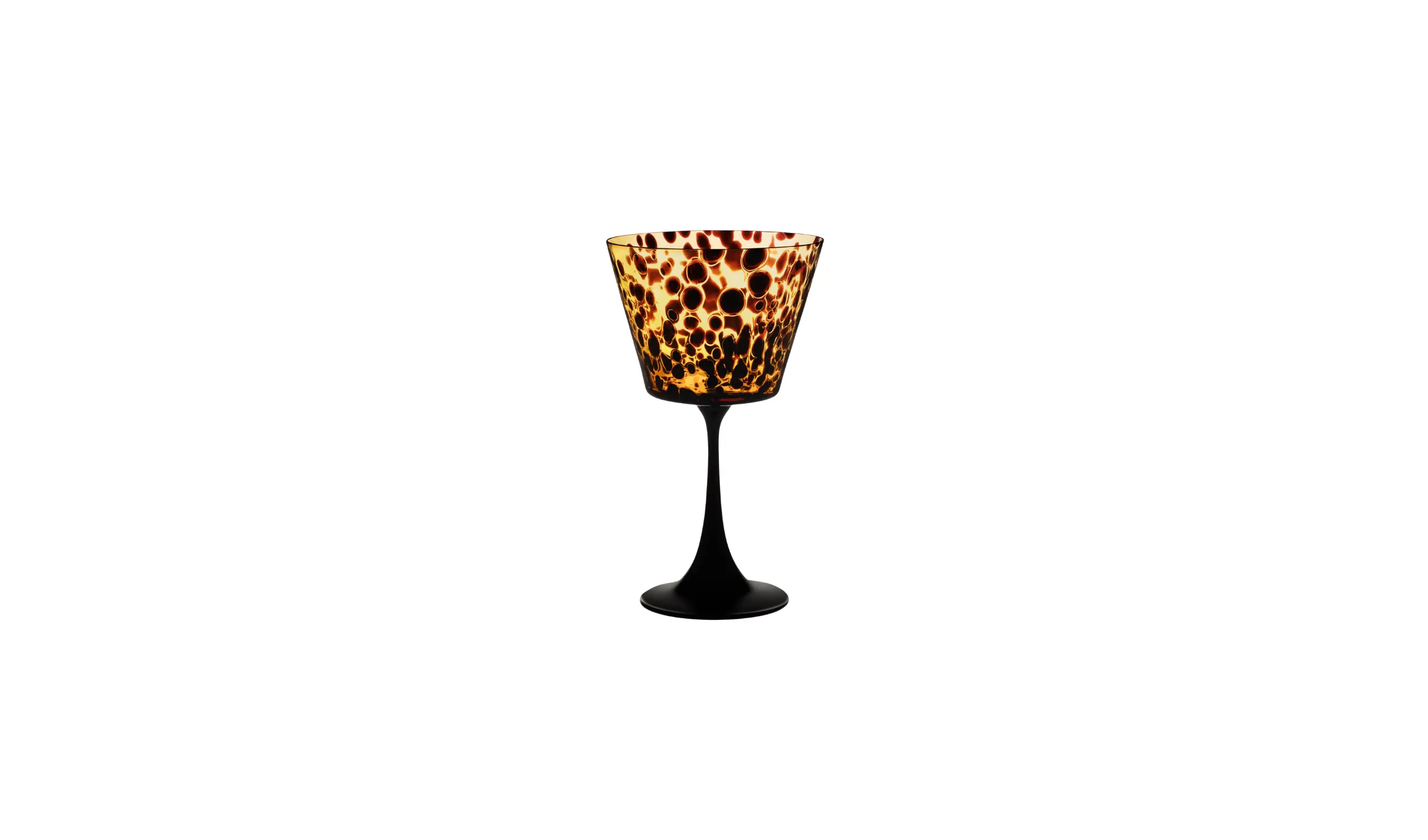 Taça de Martini de Vidro Murano Leopardo