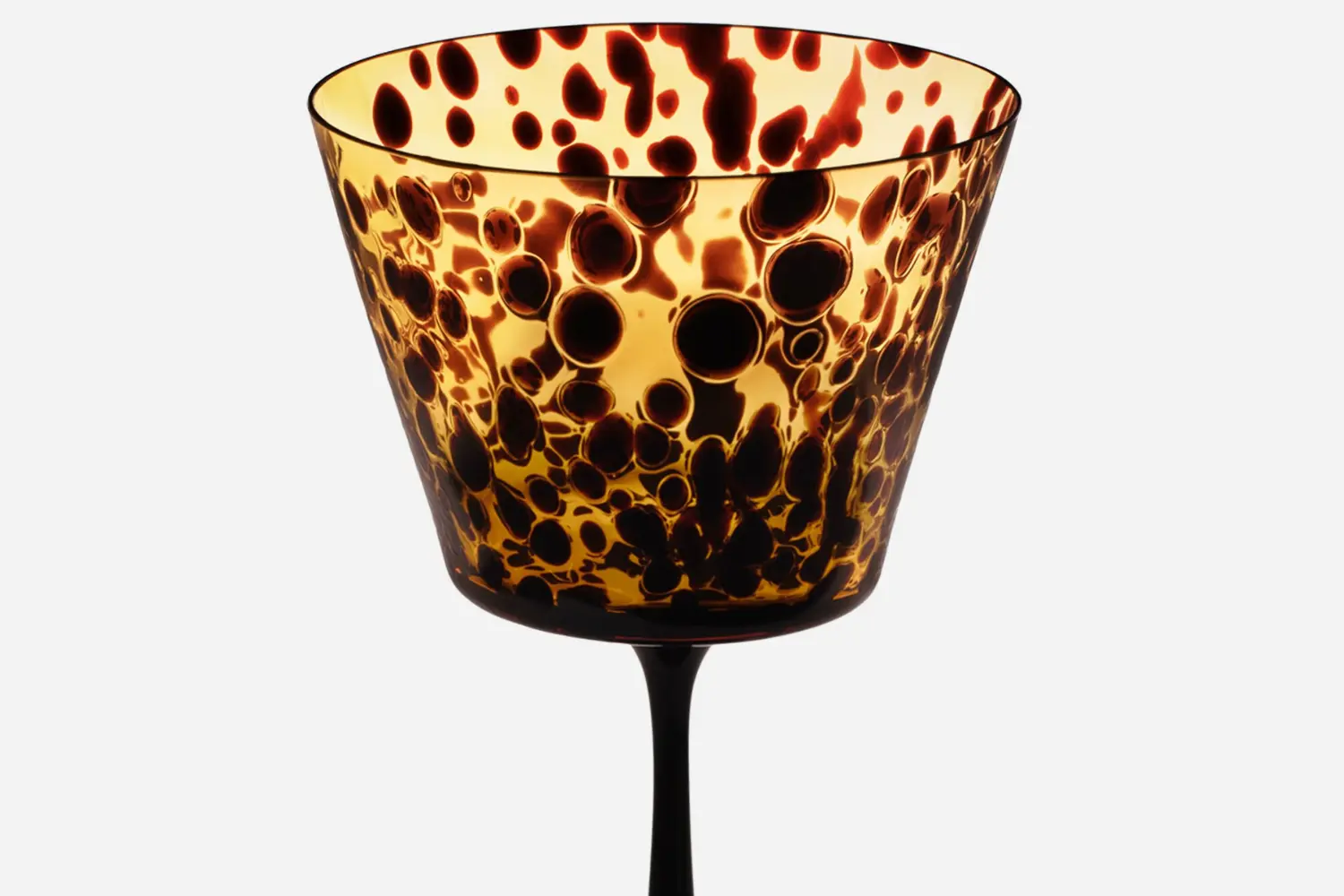 Taça de Martini de Vidro Murano Leopardo1