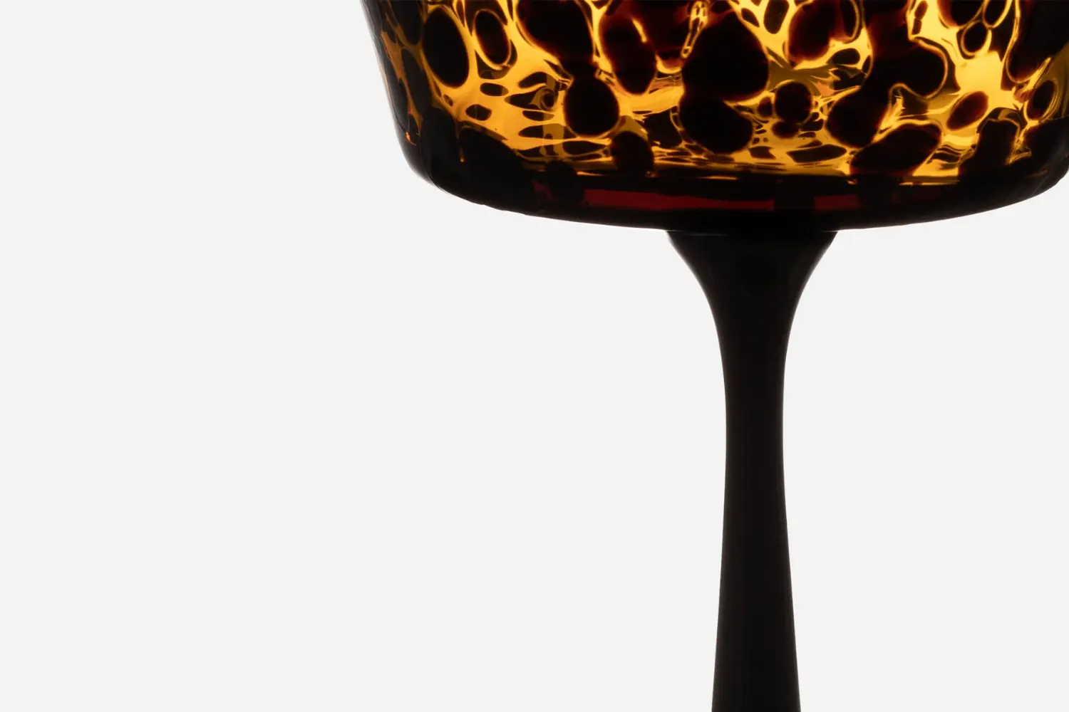 Taça de Martini de Vidro Murano Leopardo2