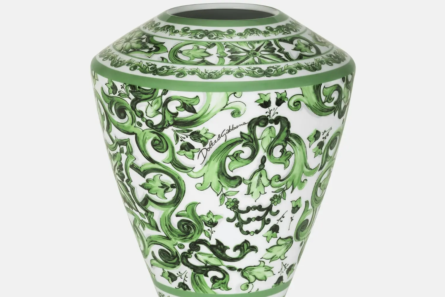 Vaso de Porcelana Amphora Verde Maiolica1