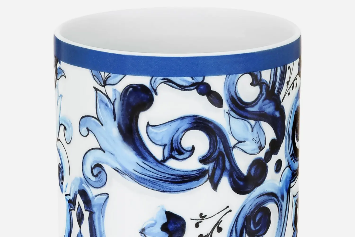 Vaso de Porcelana Cylindrical Blu Mediterraneo2