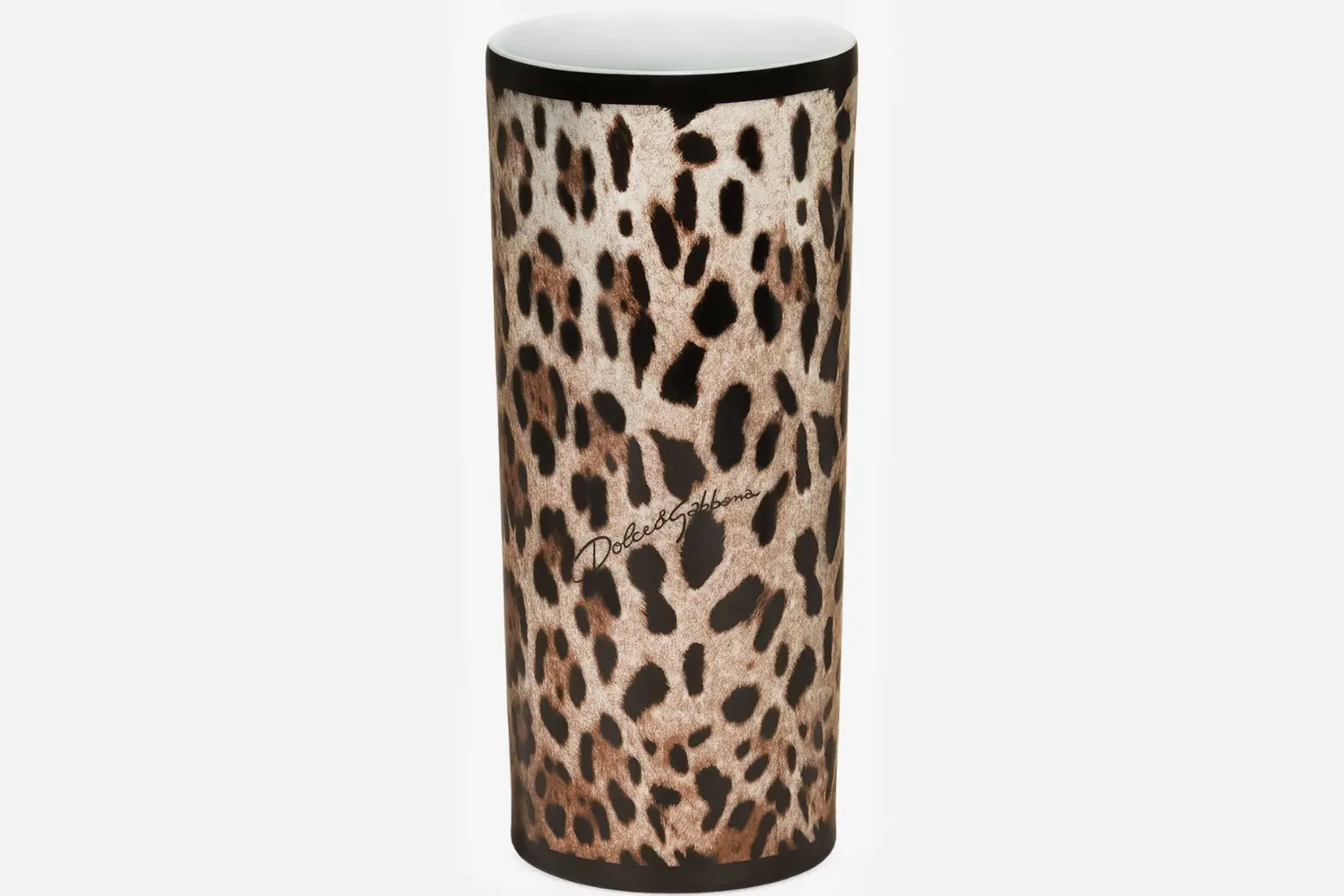 Vaso de Porcelana Cylindrical Leopardo1