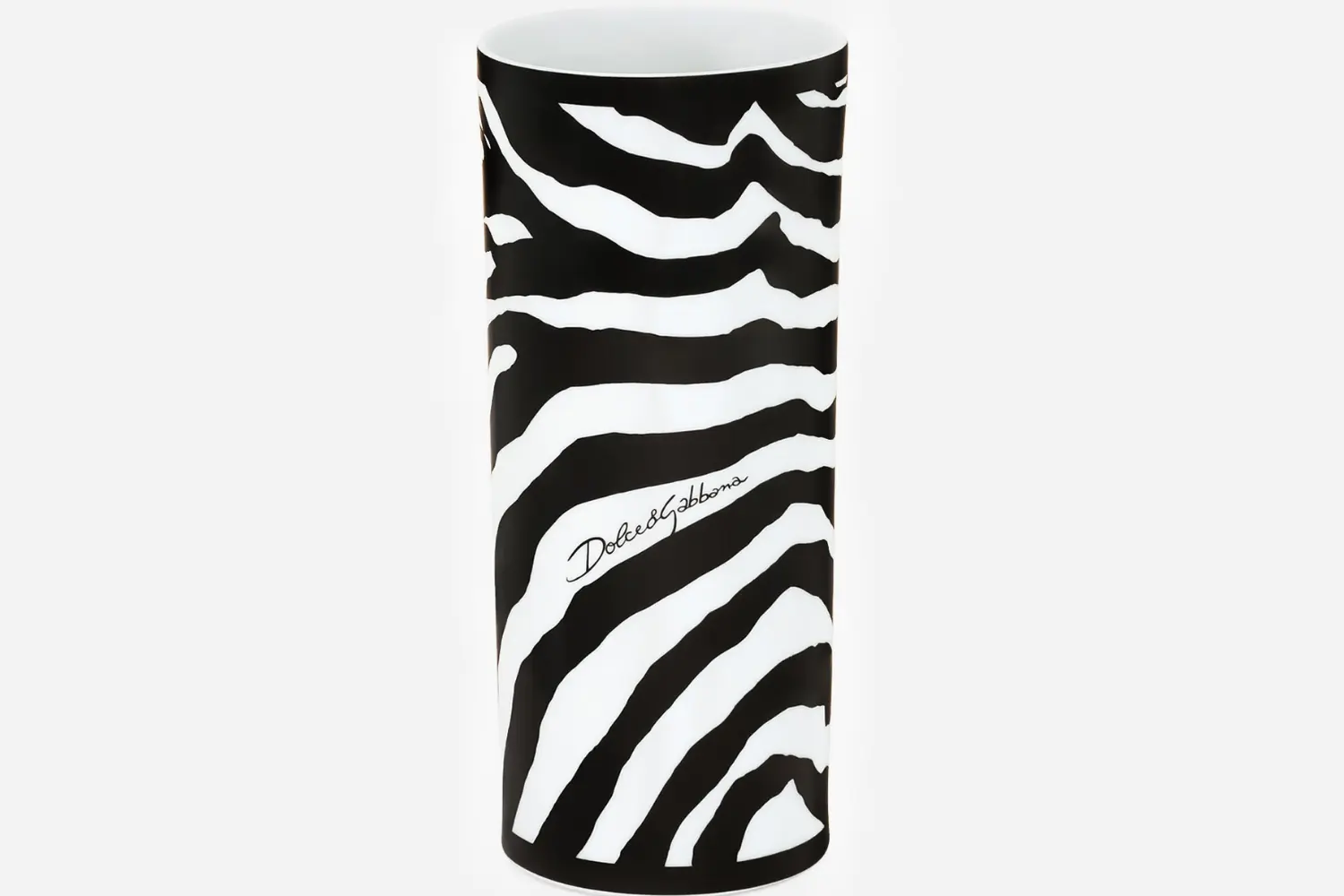 Vaso de Porcelana Cylindrical Zebra1