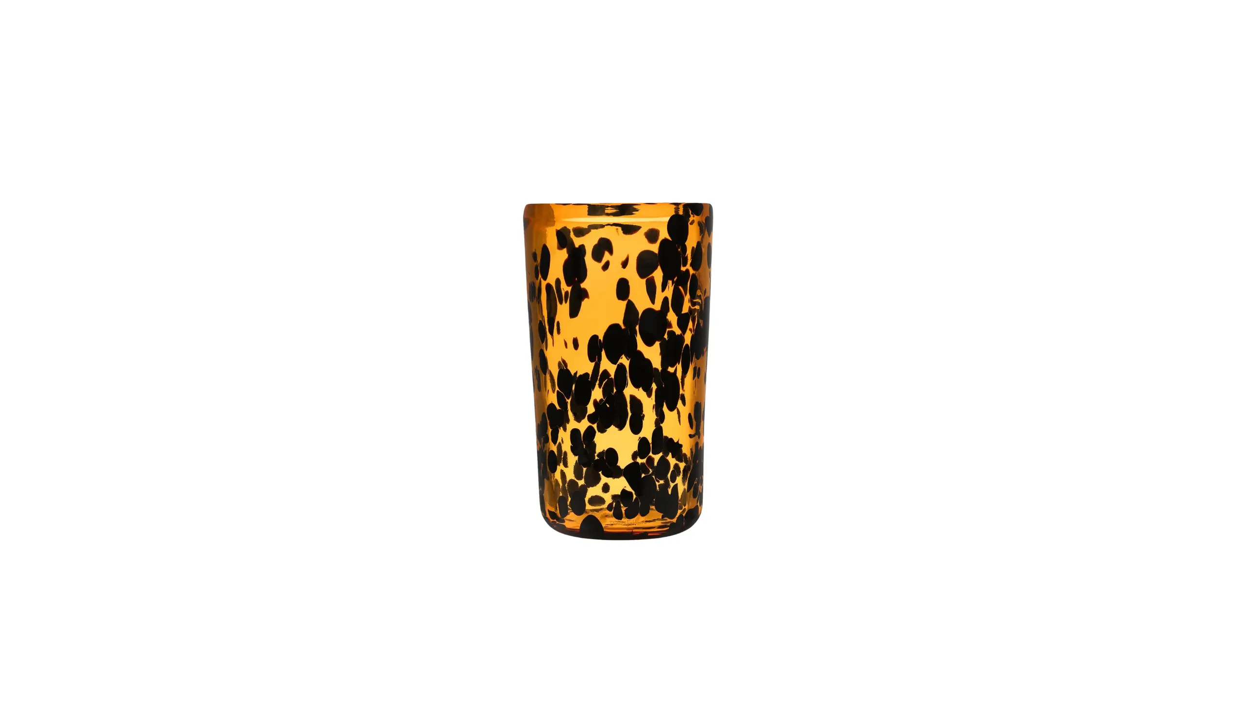 Vaso de Vidro Murano Cylindrical Leopardo