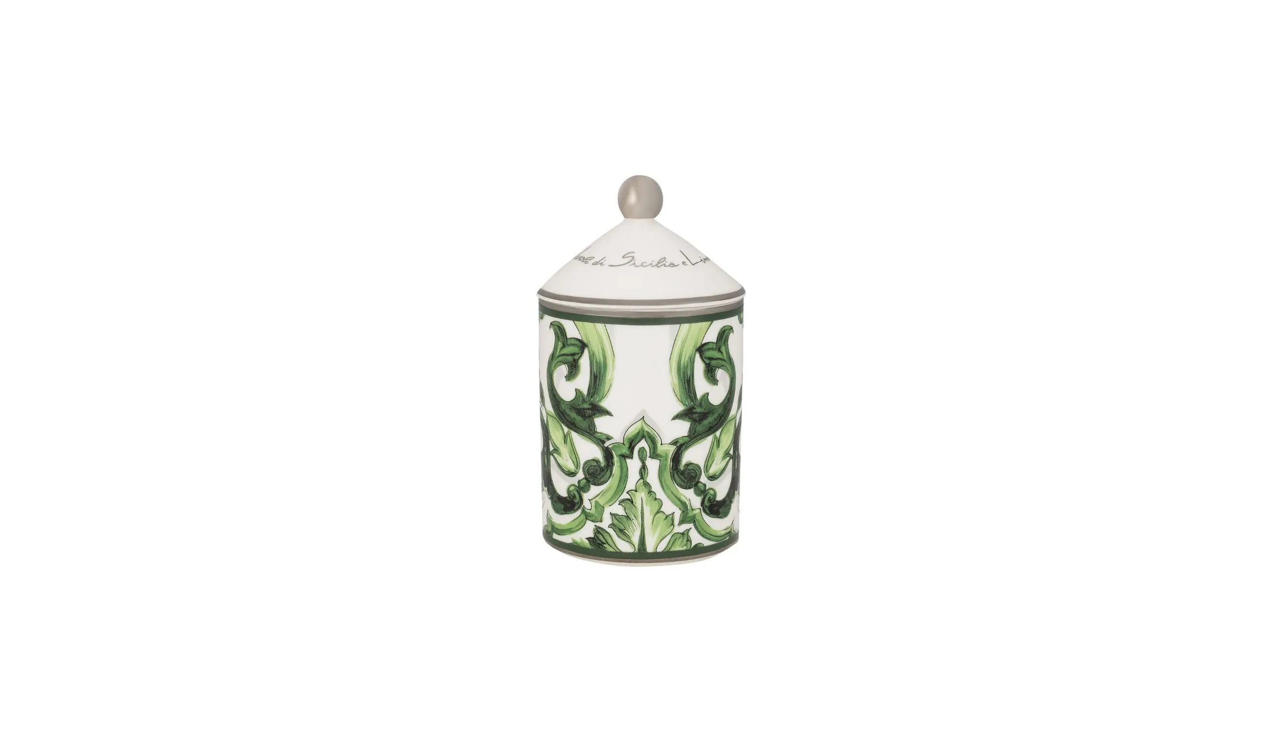 Vela Perfumada de Porcelana Verde Maiolica