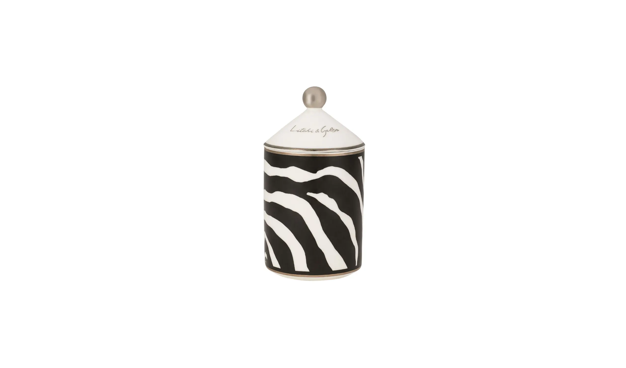 Vela Perfumada de Porcelana Zebra