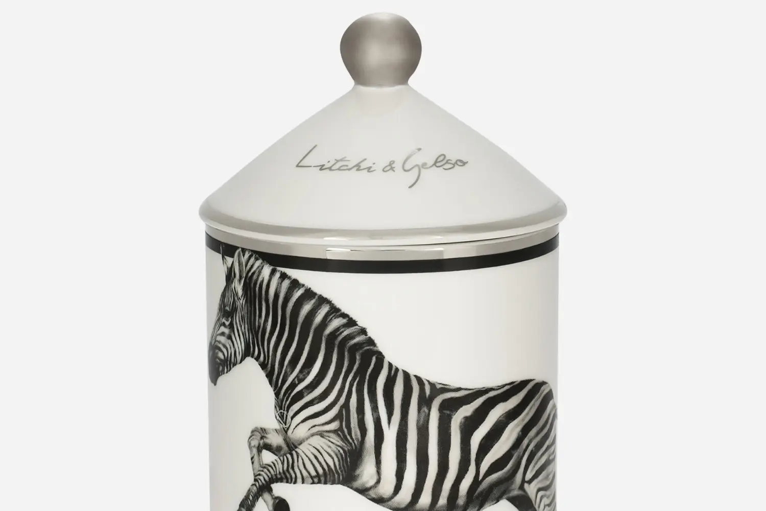 Vela Perfumada de Porcelana Zebra3