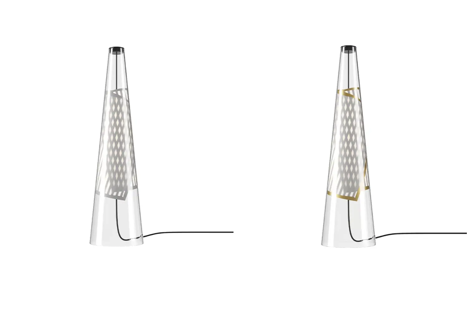 luminaria de mesa cono di luce