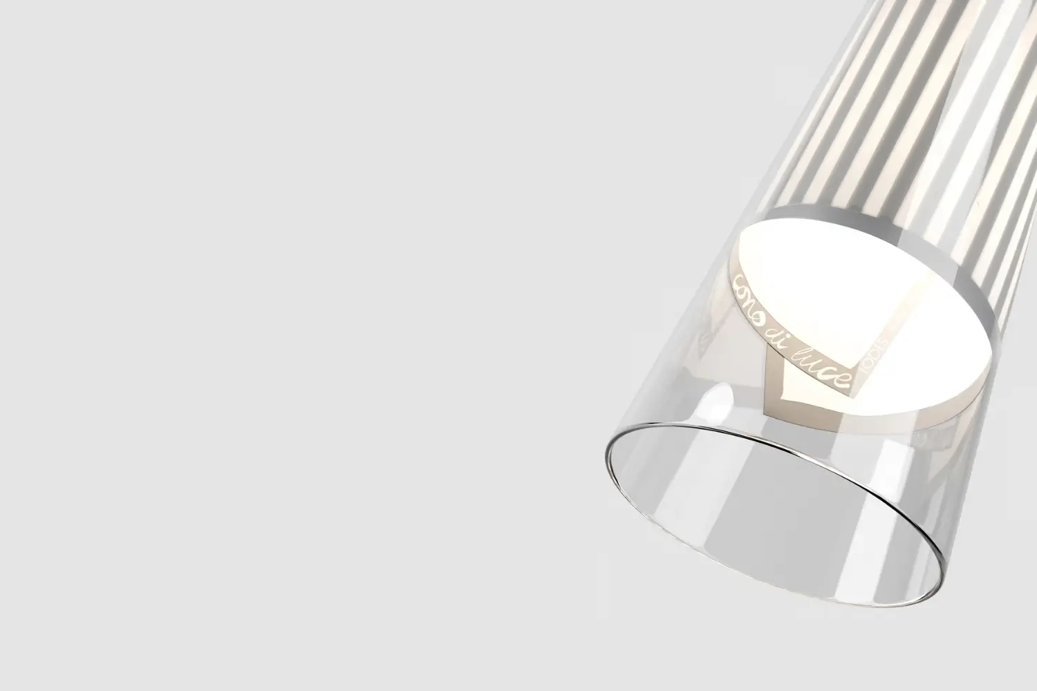 pendente cono di luce