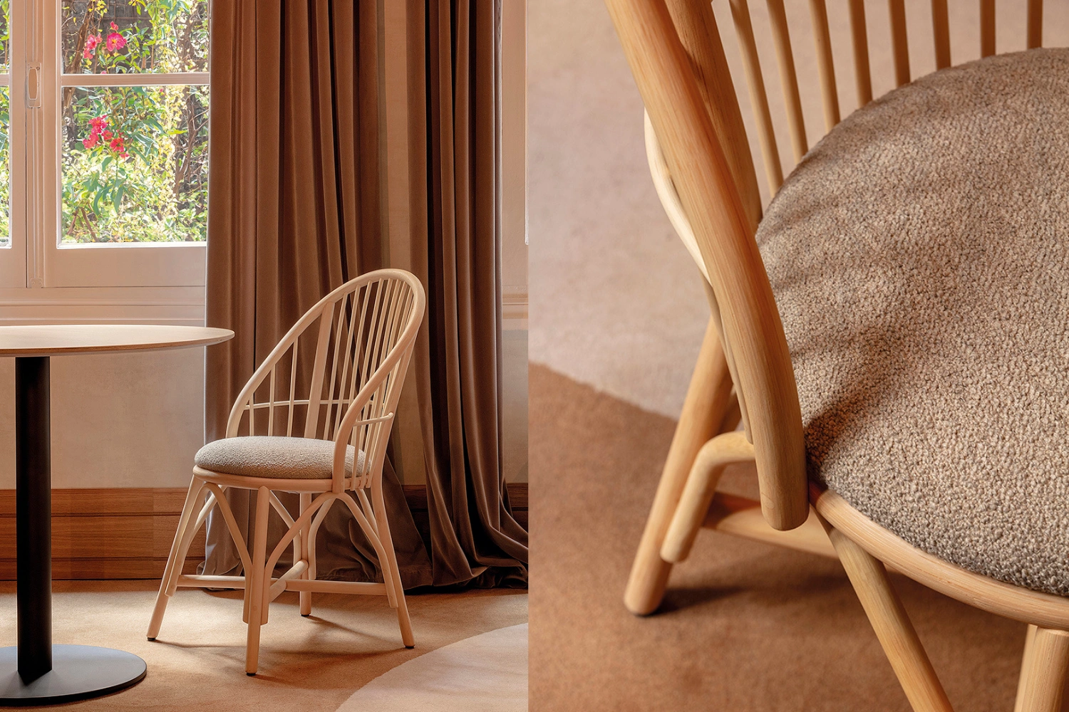 Coqueta upholstered dining chair 02