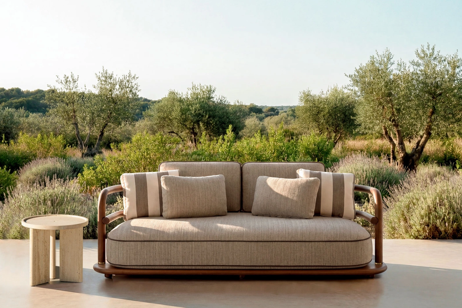 Meridies sofa with solid wood frame 02