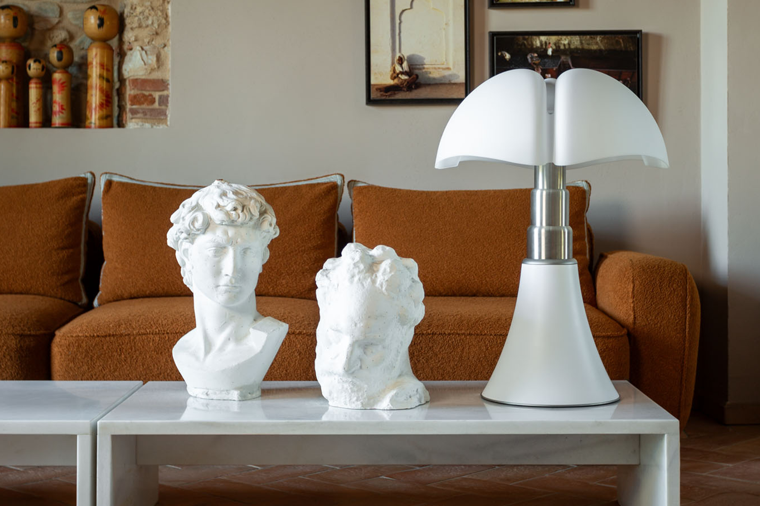 luminaria de mesa pipistrello white matt 6