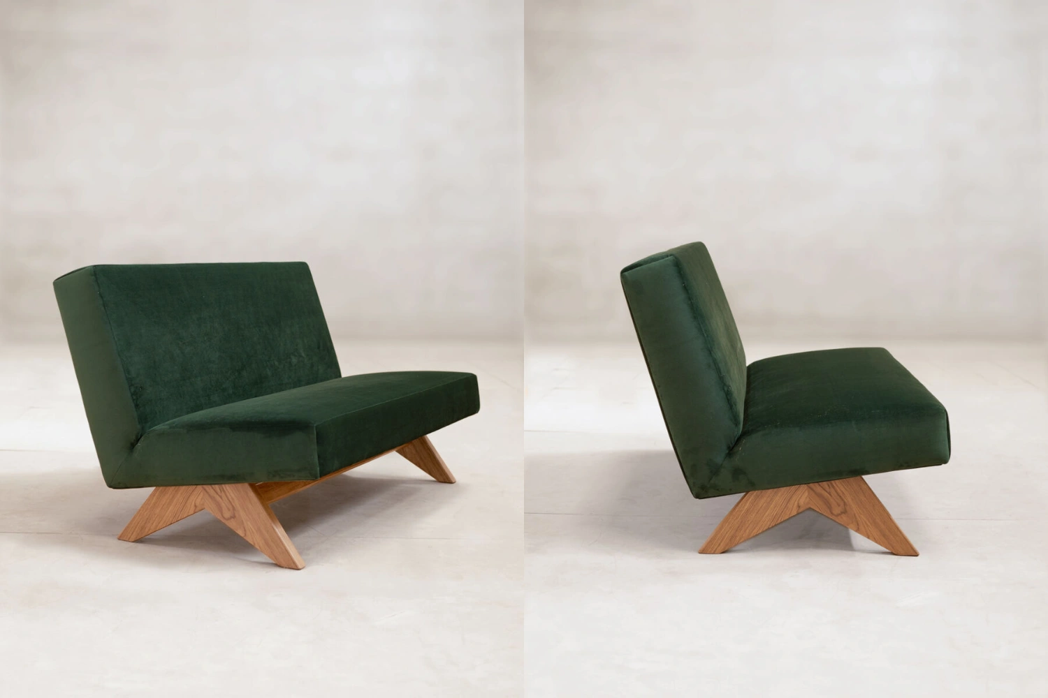Sofá Upholstered Armless Velvet Upholstery 2
