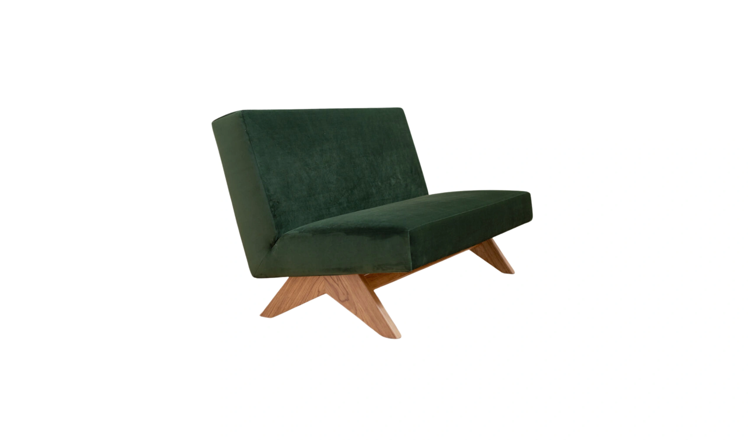 Sofá Upholstered Armless Velvet Upholstery