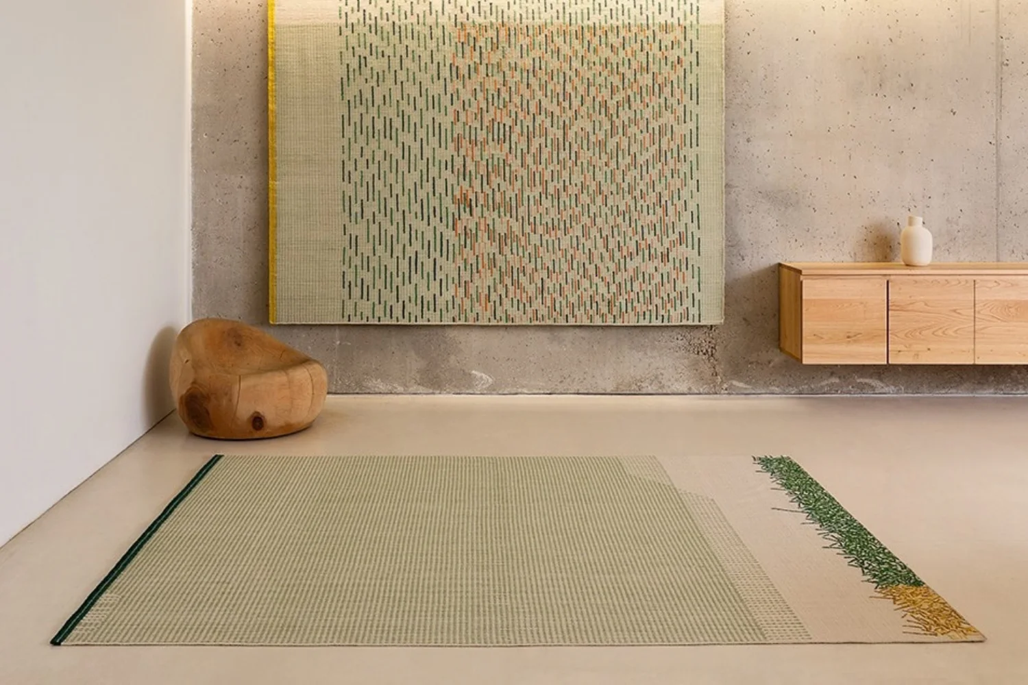 Tapete BACKSTITCH RUG BUSY GREEN 02