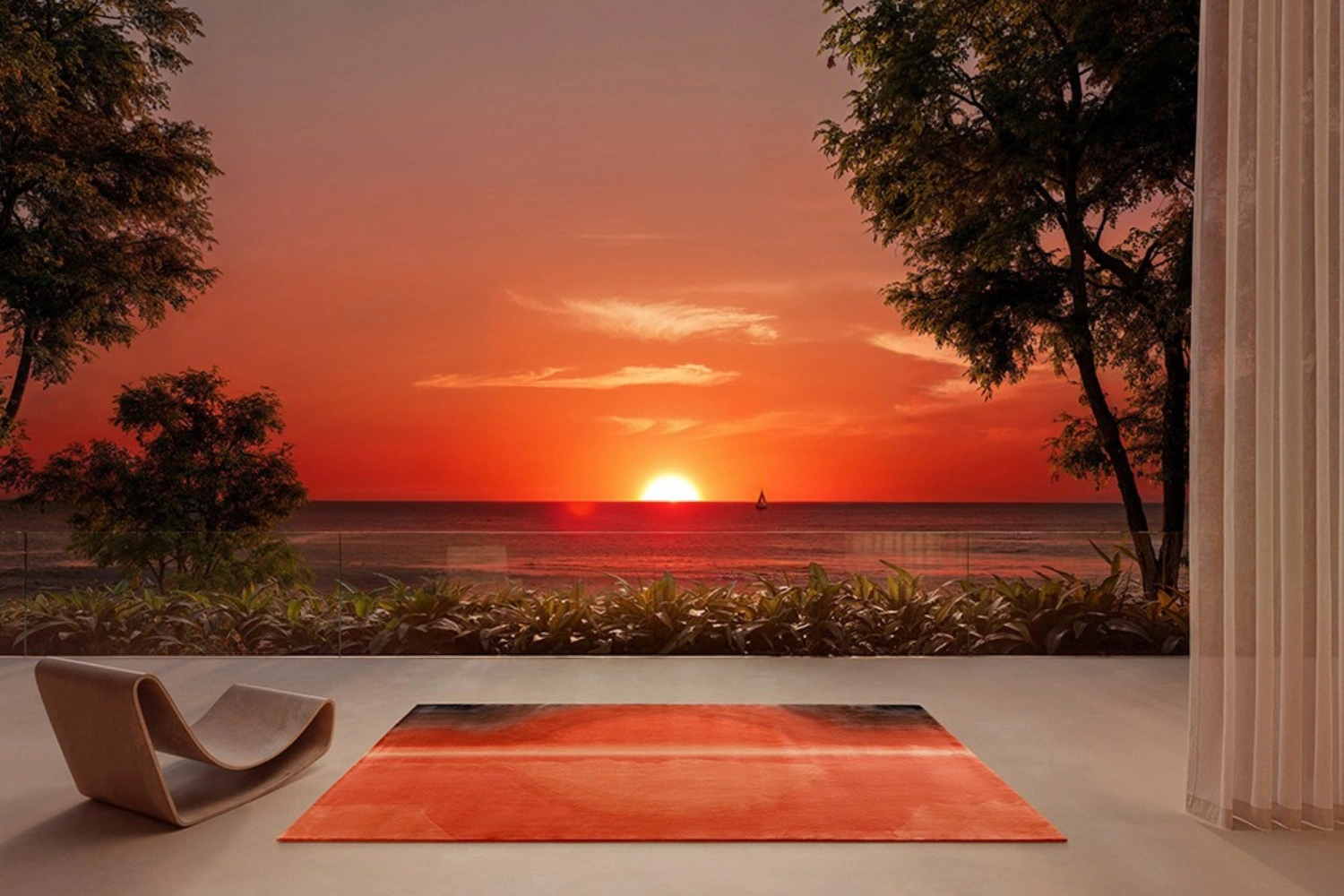 Tapete IBIZA SUNSET RUG RED 02