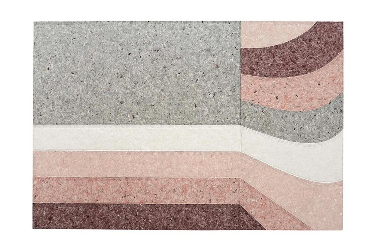 Tapete NUANCES RUG CURVE BURGUNDY 01
